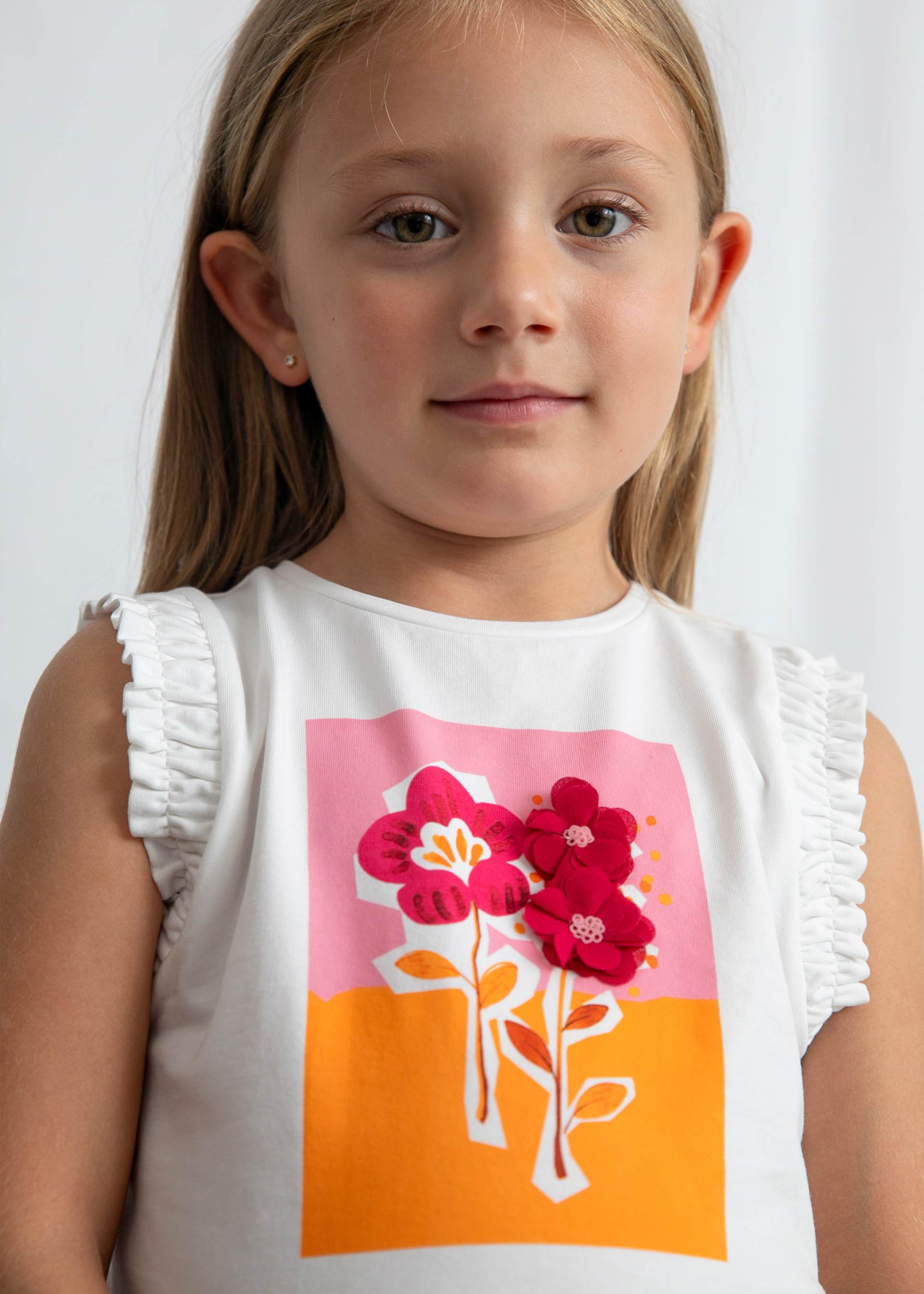 Maglietta fiori bambina