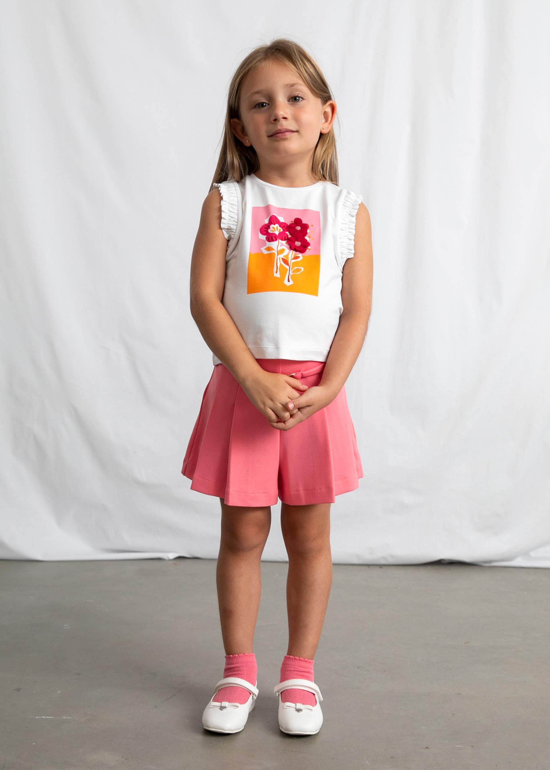 Maglietta fiori bambina
