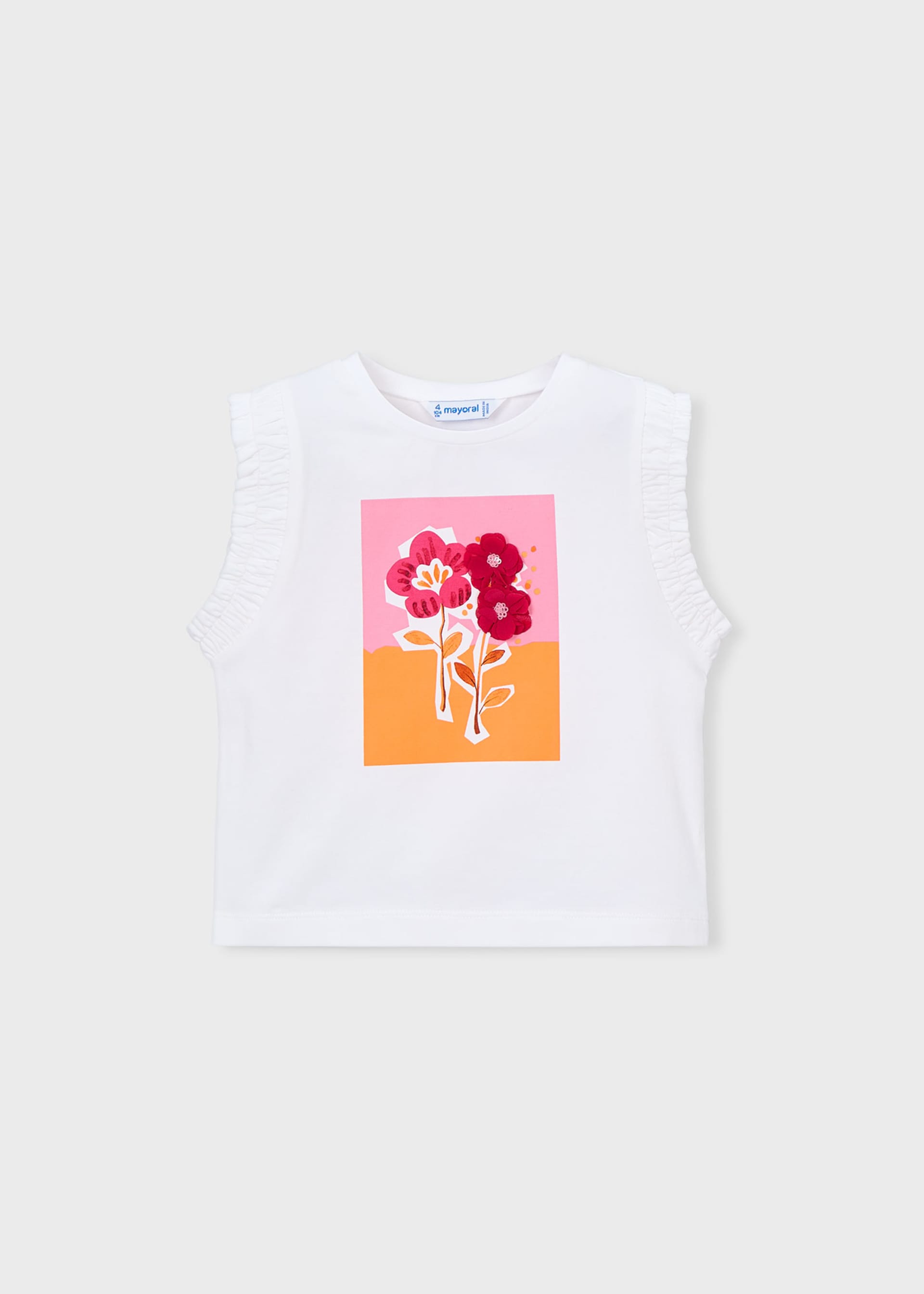 Maglietta fiori bambina