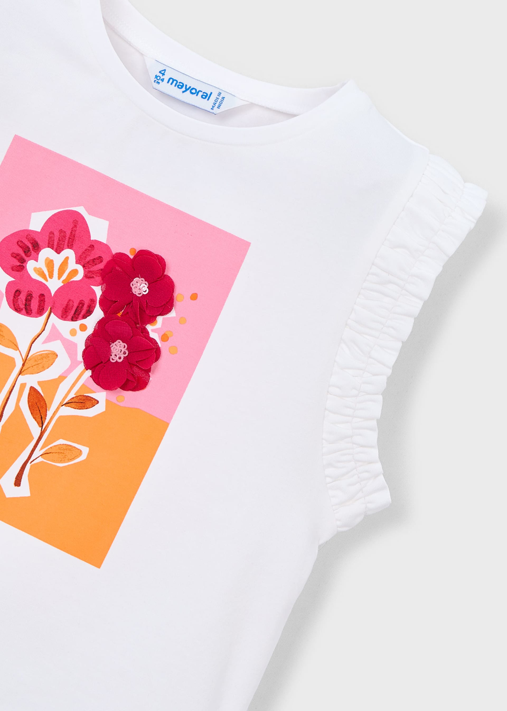 Maglietta fiori bambina
