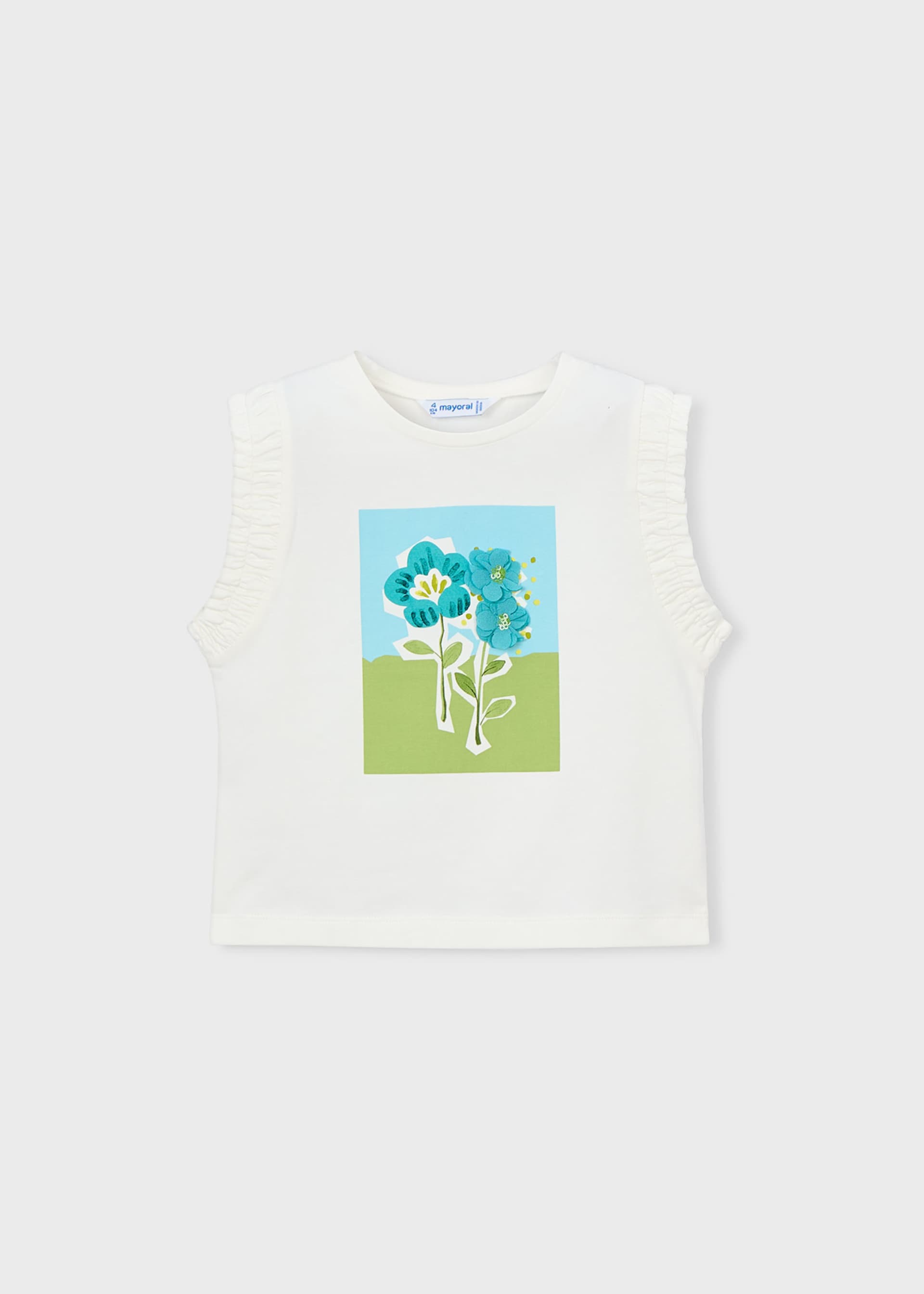 Maglietta fiori bambina