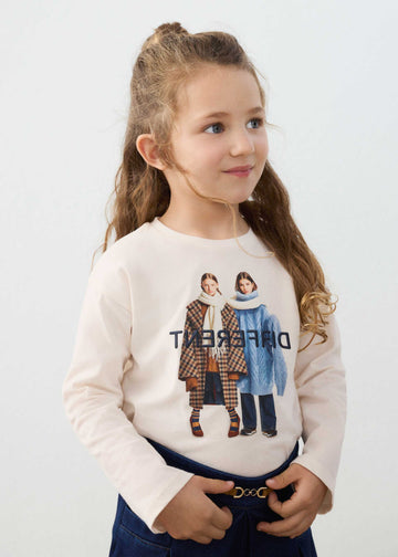 Maglietta manica lunga bambina