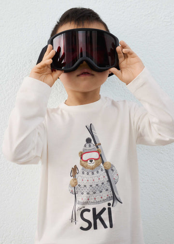 Maglietta orso sci bambino