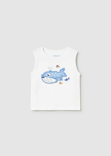 Maglietta smanicata interattiva neonato