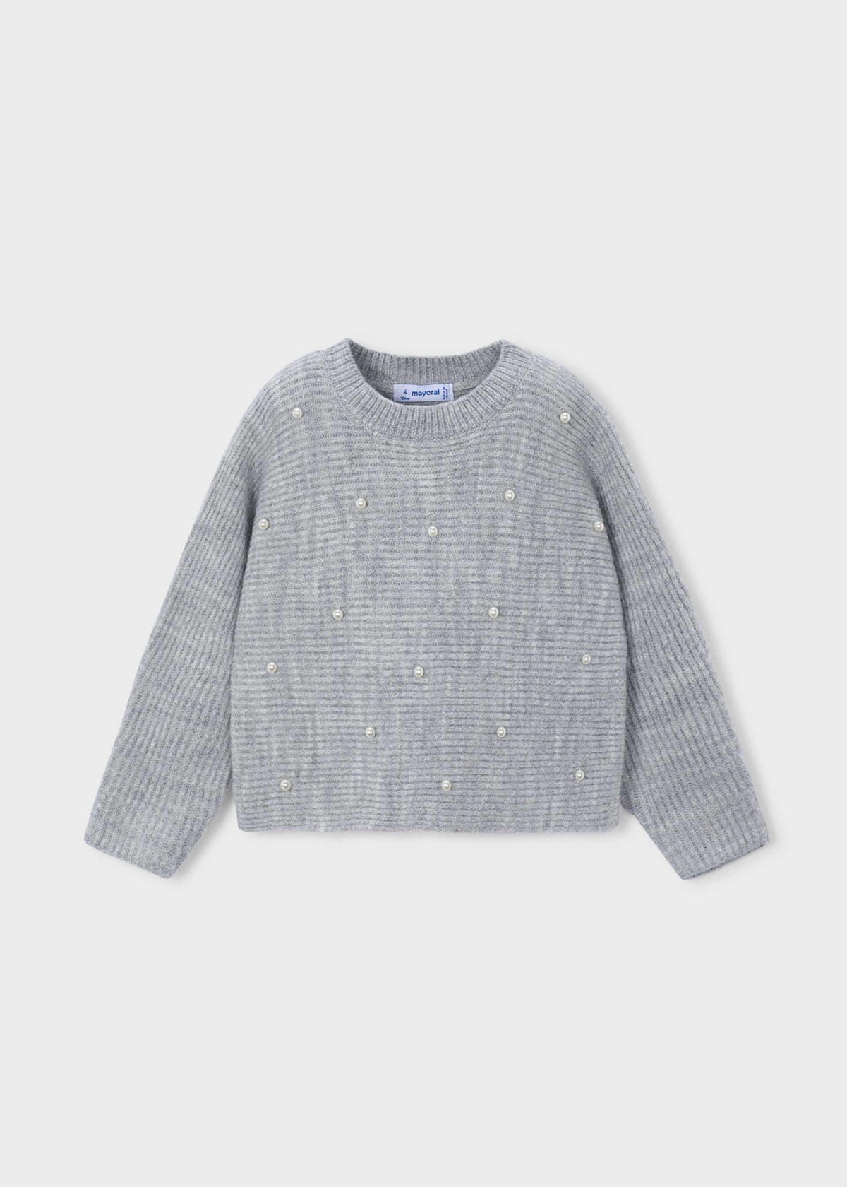Maglione a maglia con perle bambina