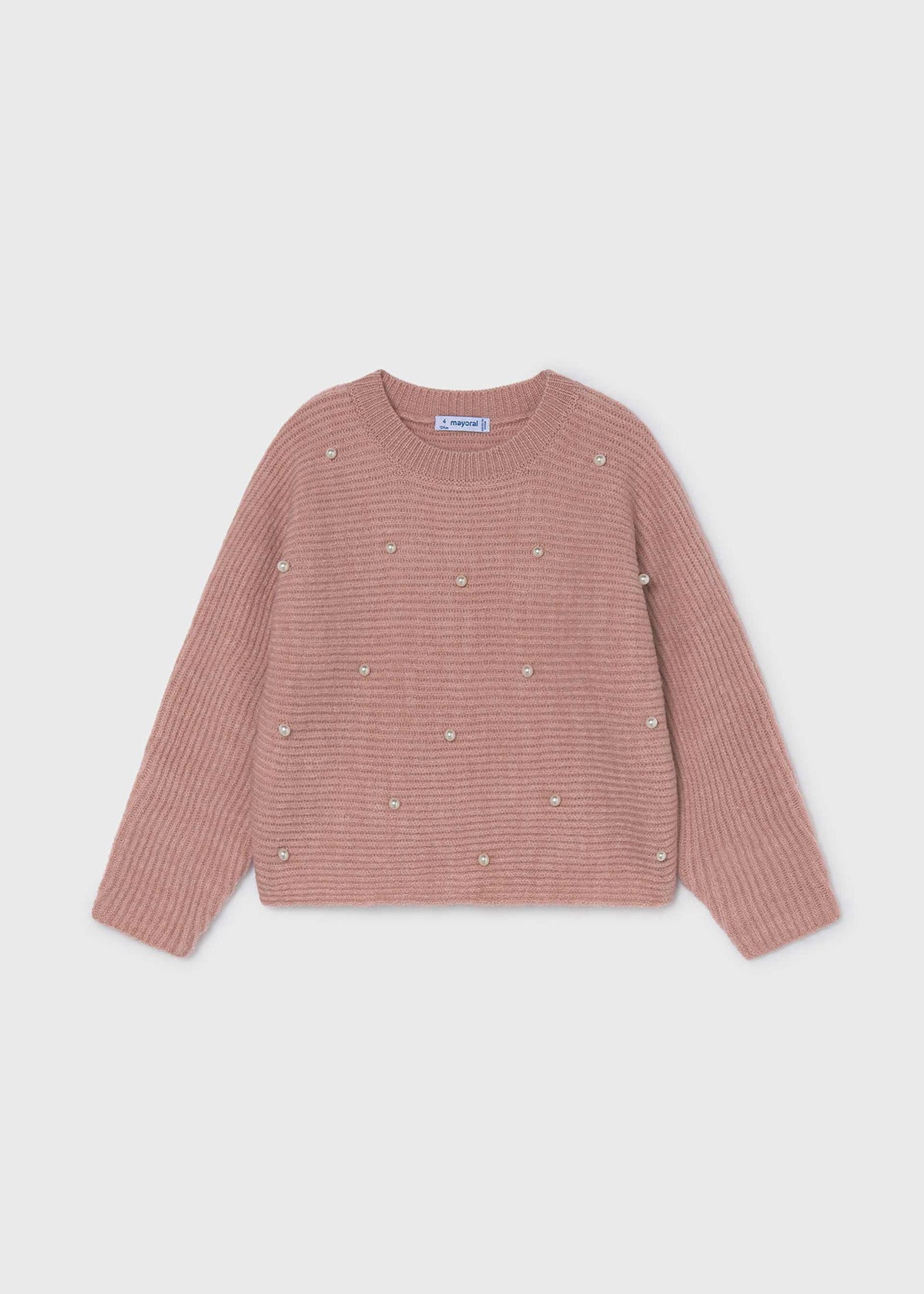 Maglione a maglia con perle bambina