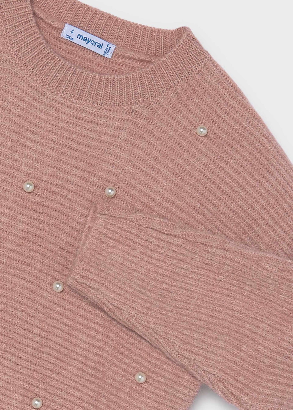 Maglione a maglia con perle bambina