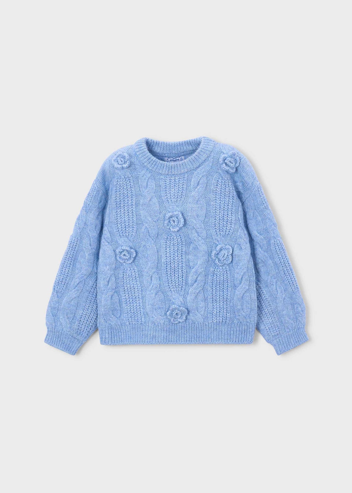 Maglione applicazione fiore bambina