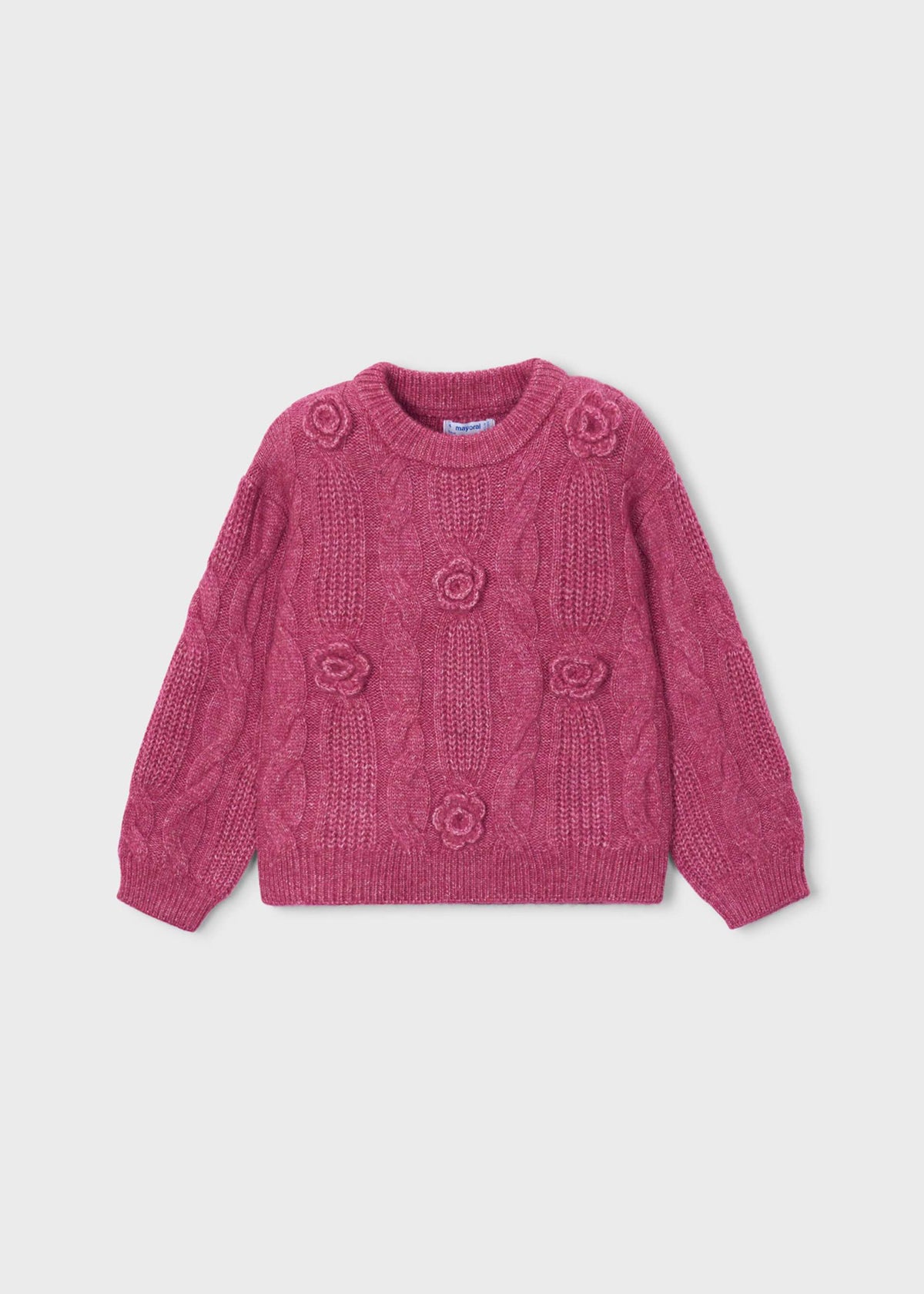 Maglione applicazione fiore bambina