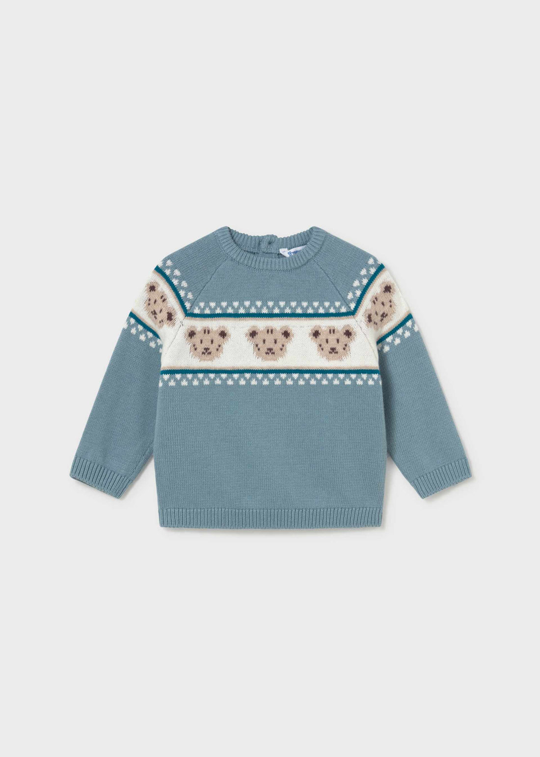 Maglione jacquard orsetto neonato
