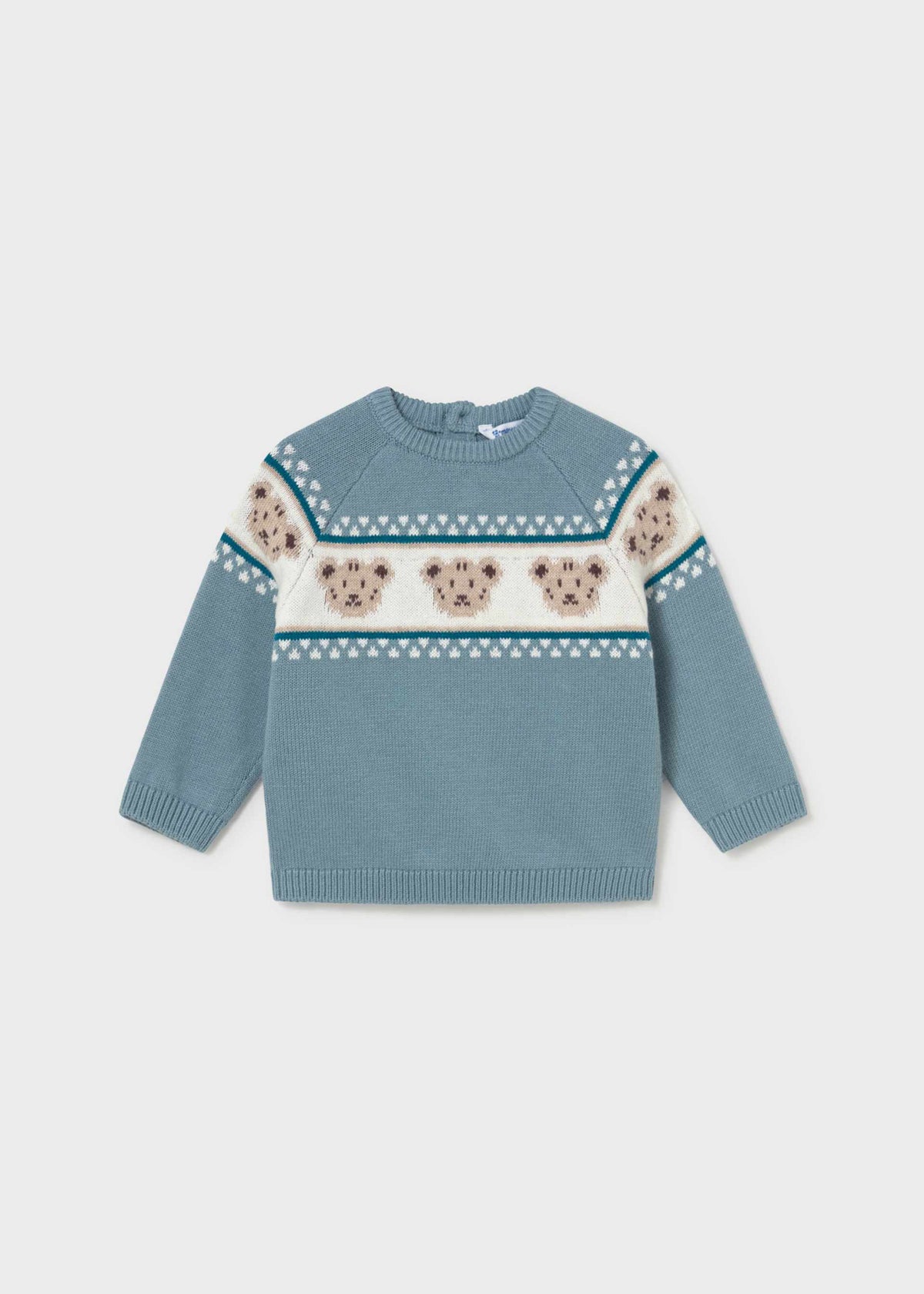 Maglione jacquard orsetto neonato