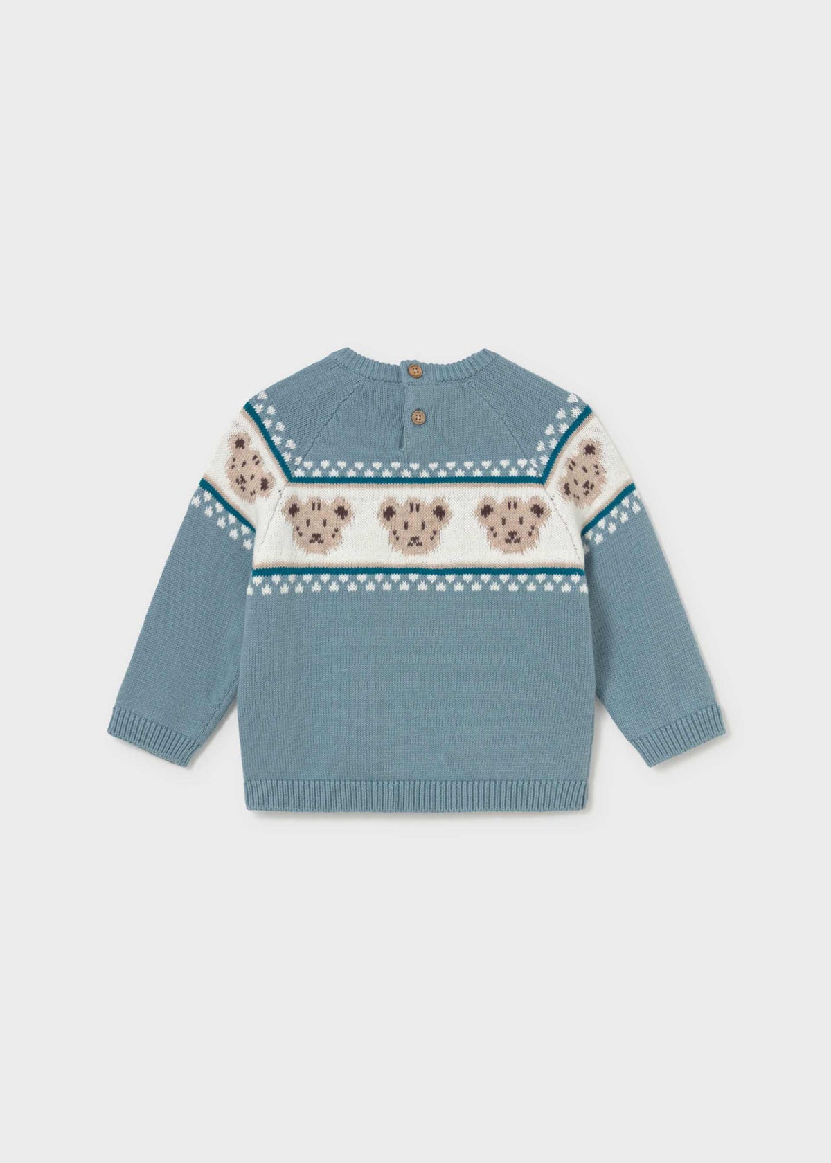 Maglione jacquard orsetto neonato
