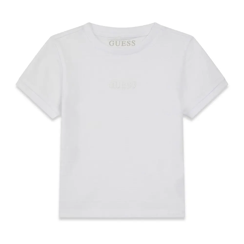 T-shirt bianca - Logo Guess ricamato