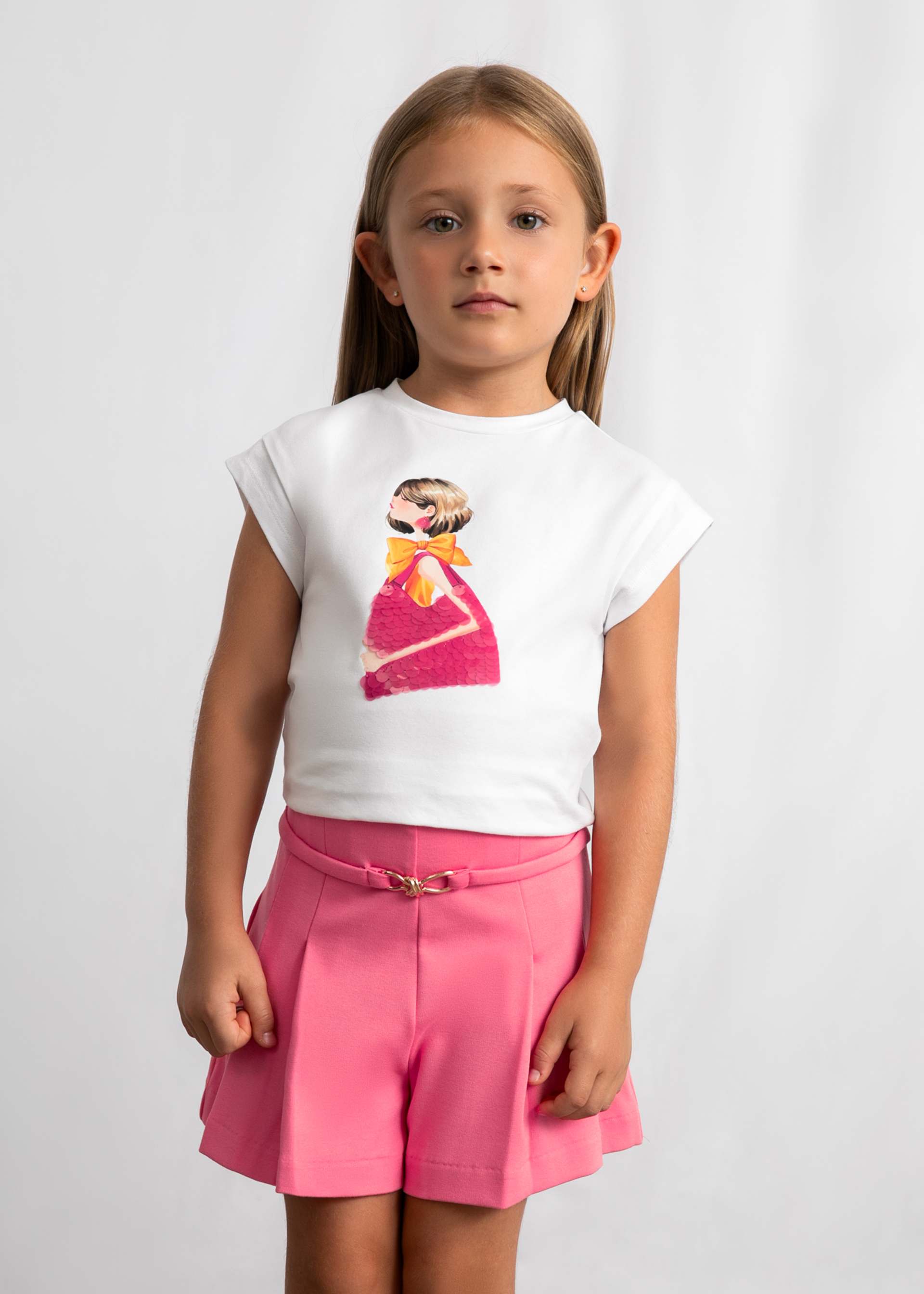 Pantaloncino punto roma bambina