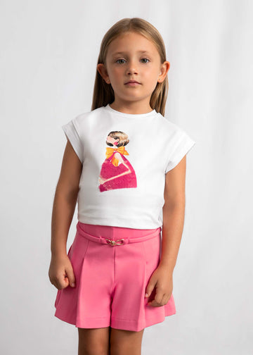 Pantaloncino punto roma bambina