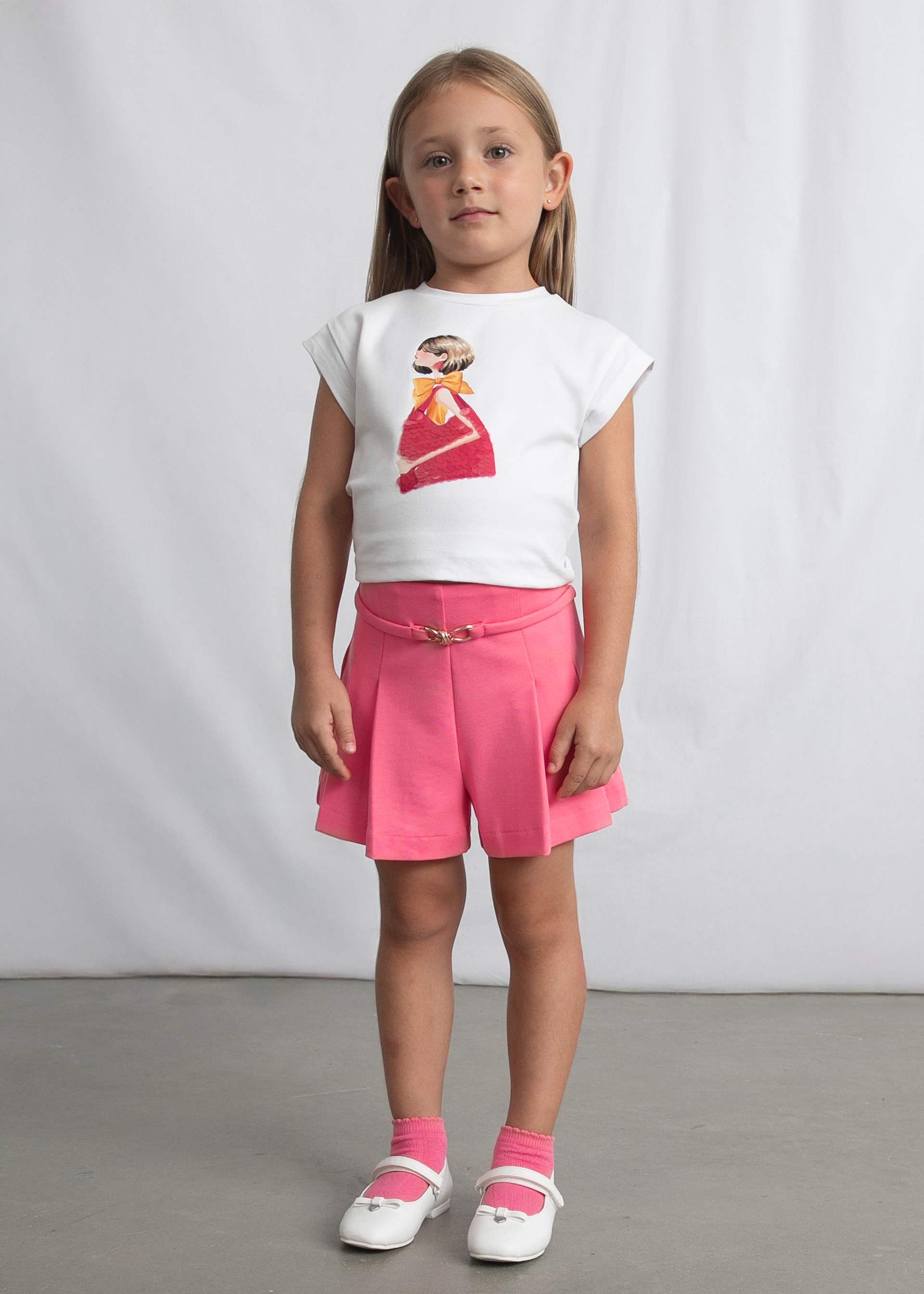 Pantaloncino punto roma bambina