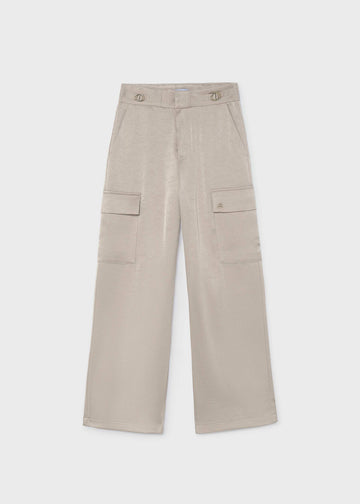 Pantalone cargo satinato ragazza