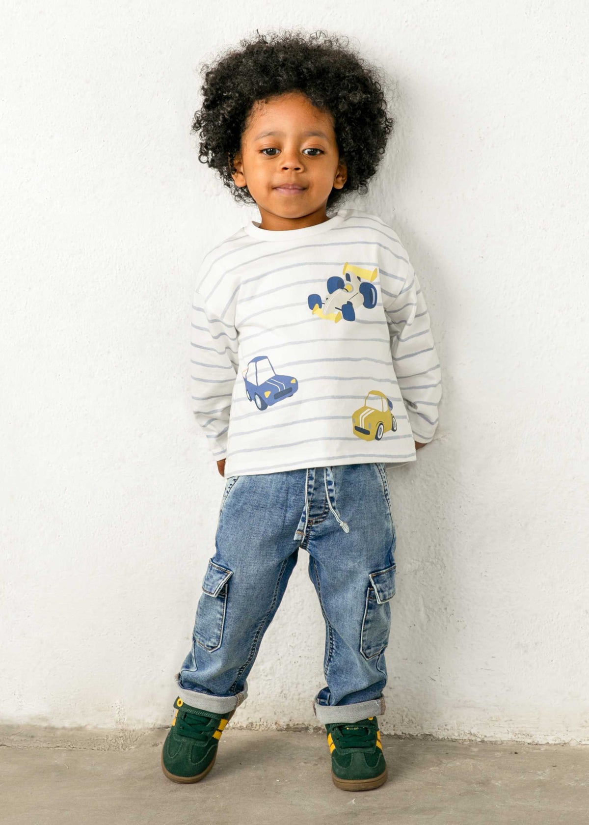 Pantalone jeans cargo bimbo