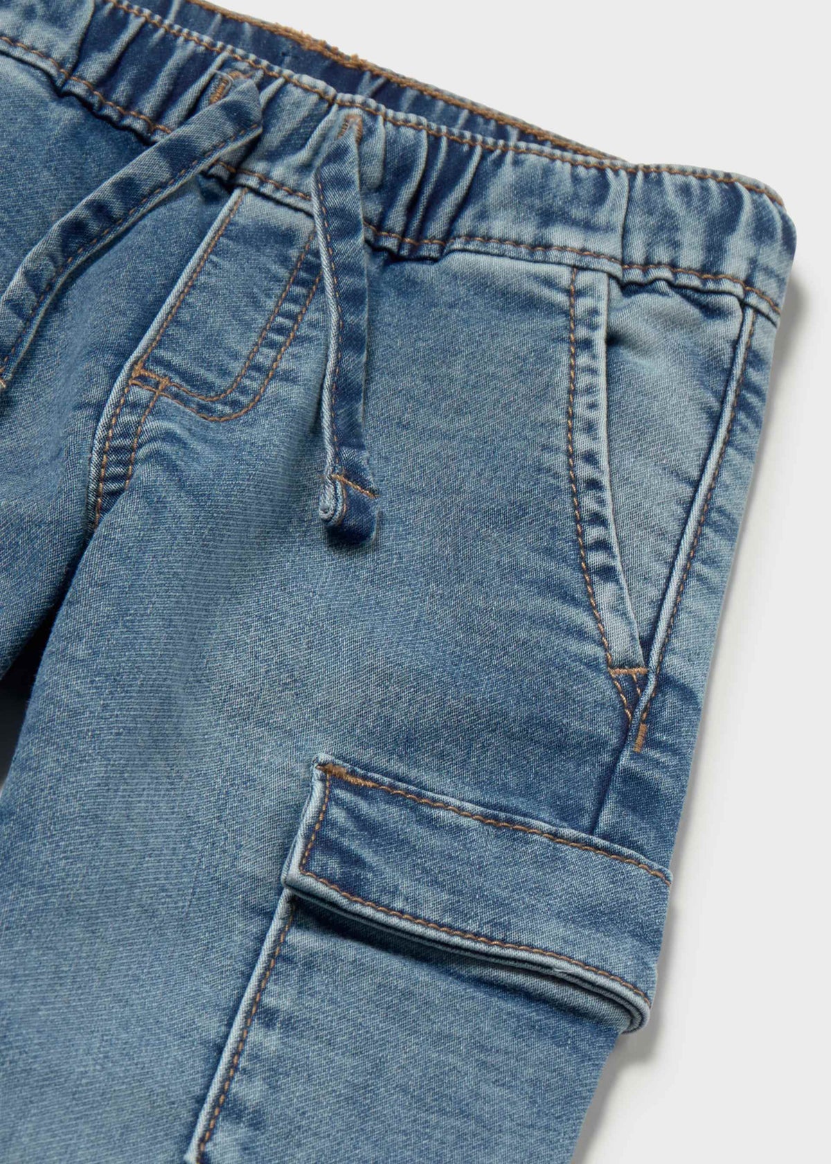Pantalone jeans cargo bimbo
