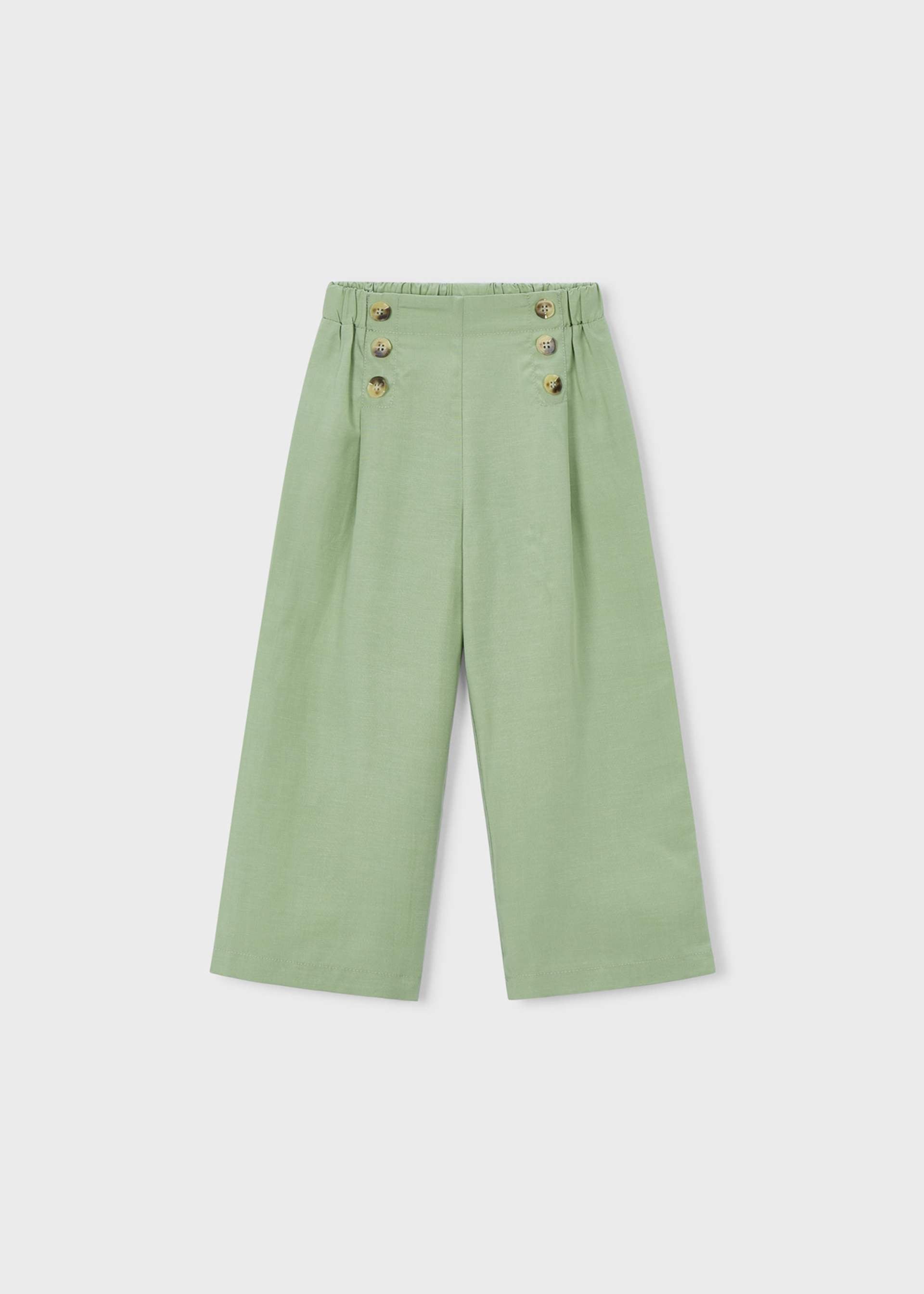 Pantalone lungo bottoni bambina