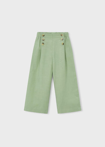 Pantalone lungo bottoni bambina