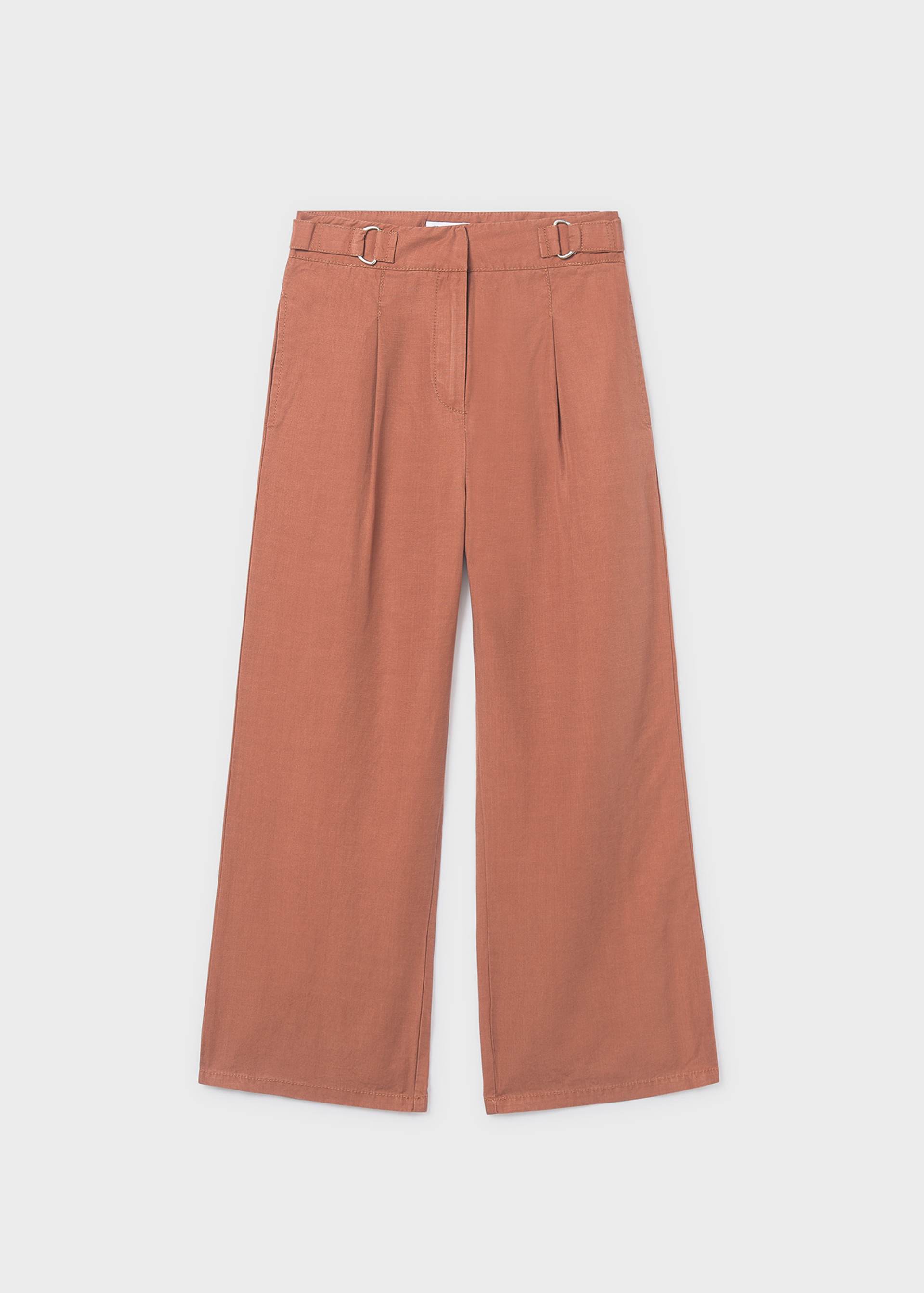 Pantalone lungo con fibbie ragazza