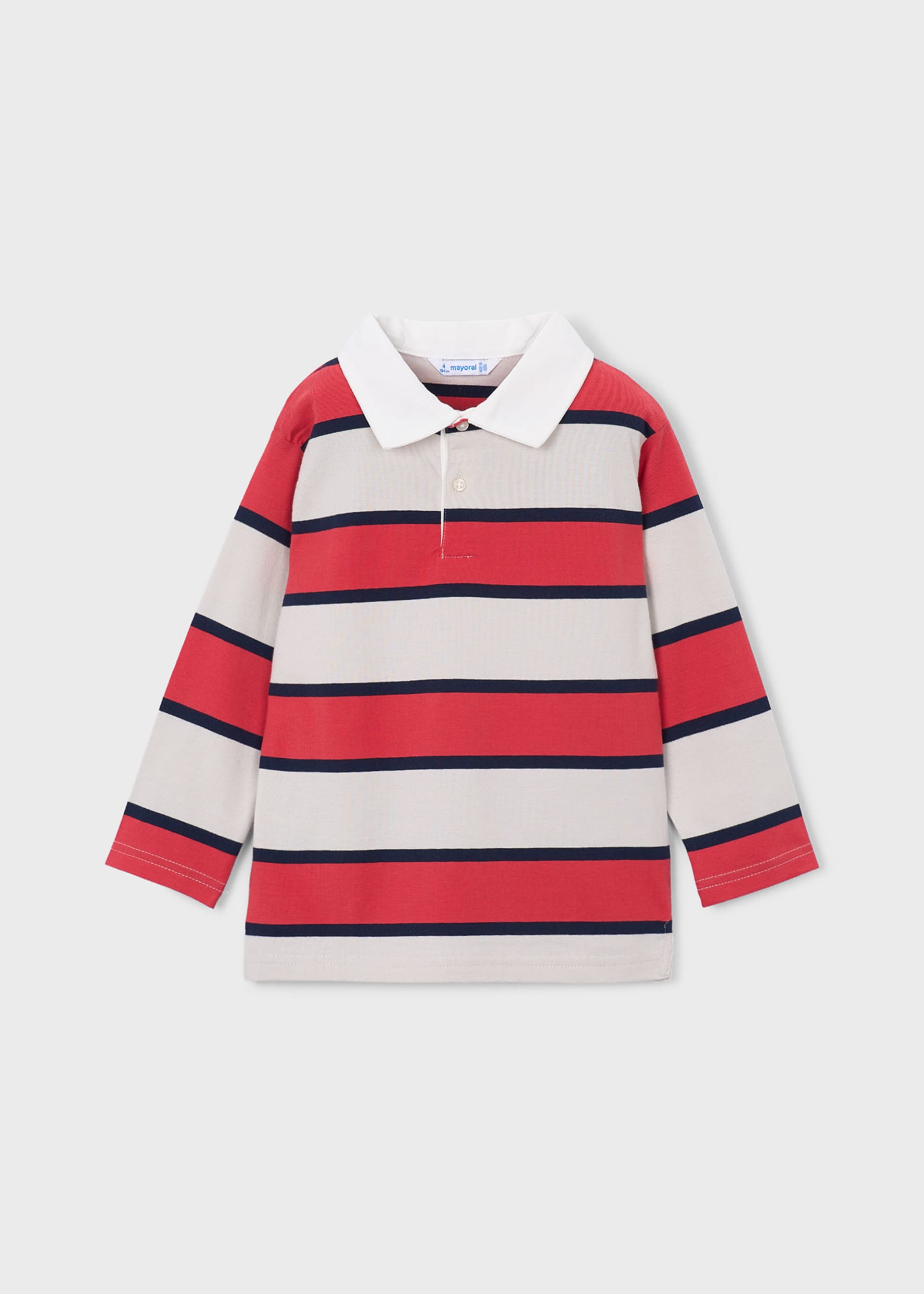 Polo a righe manica lunga bambino