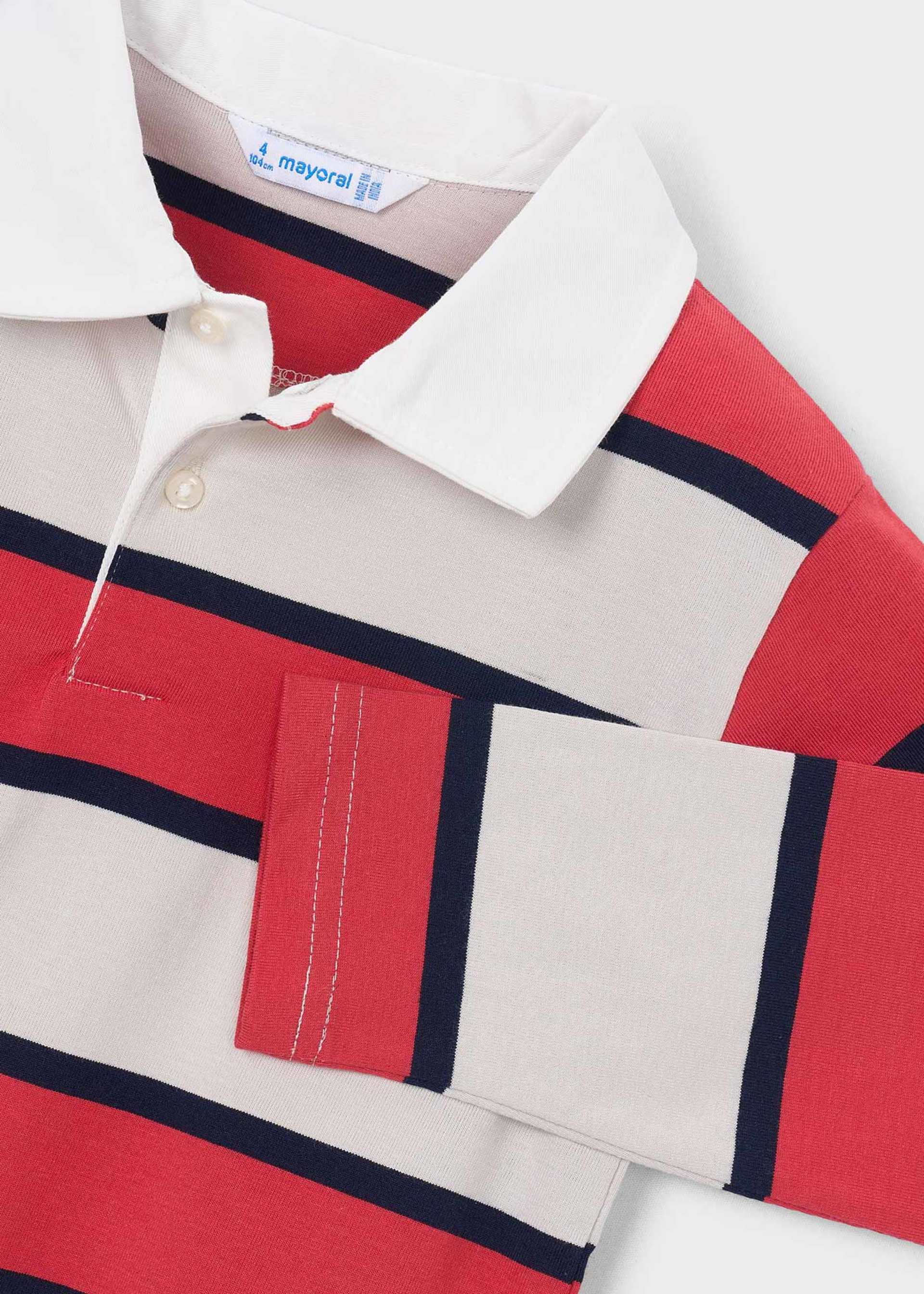 Polo a righe manica lunga bambino