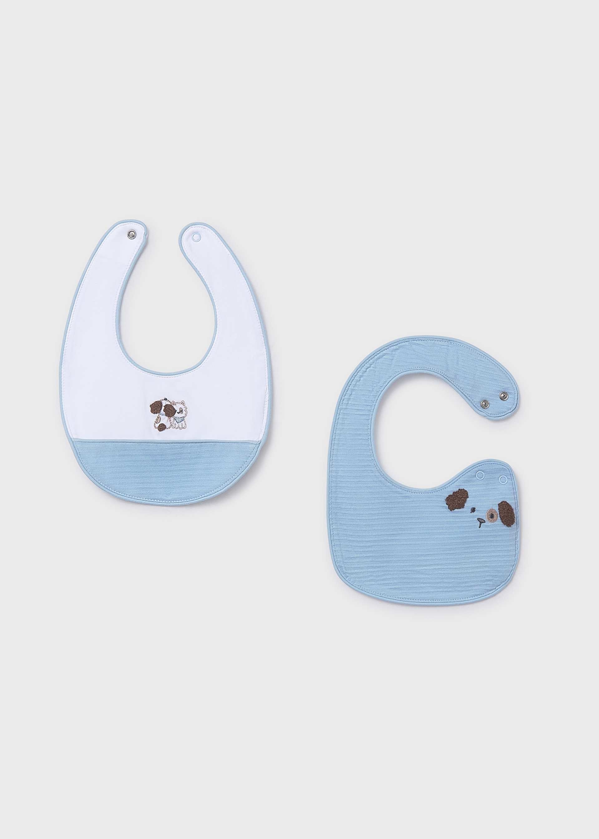Set 2 bavaglini animaletti neonato