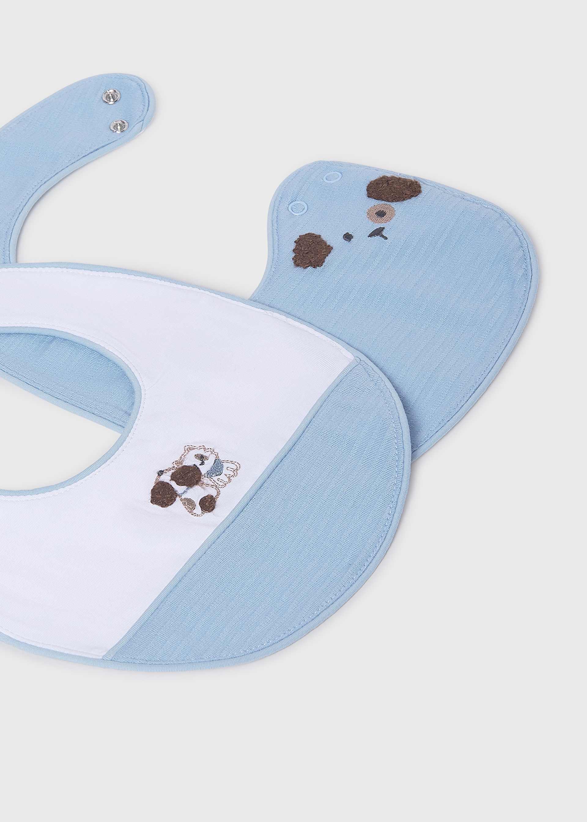 Set 2 bavaglini animaletti neonato