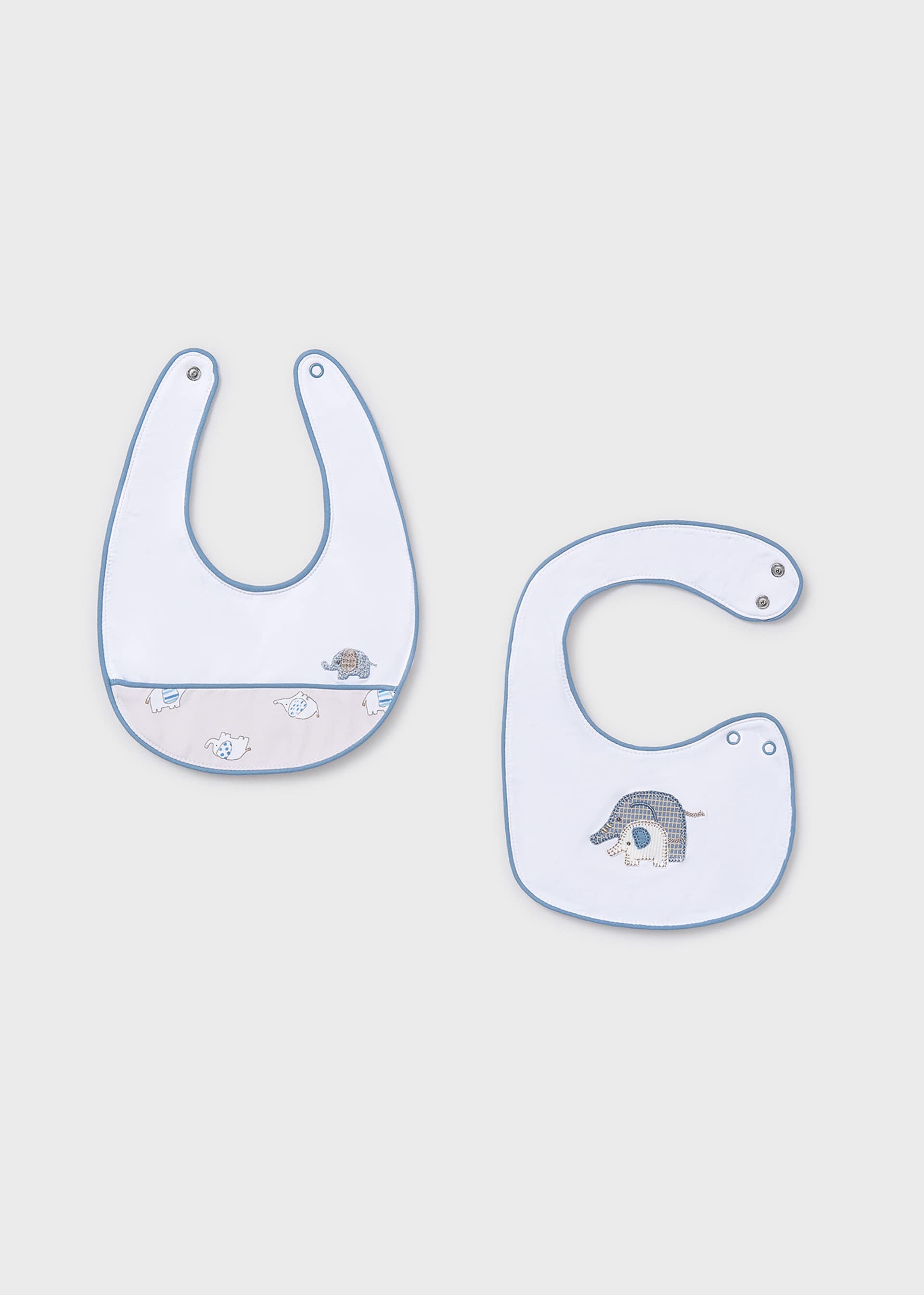 Set 2 bavaglini animaletti neonato