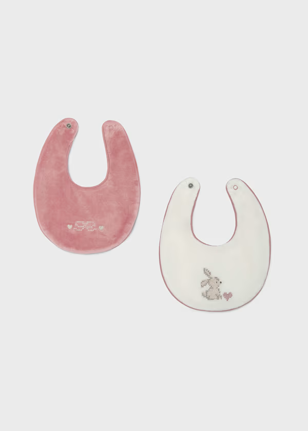 Set 2 bavaglini impermeabili neonato