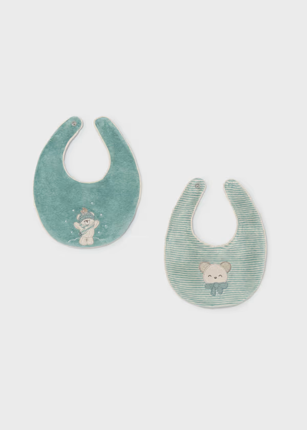 Set 2 bavaglini impermeabili neonato
