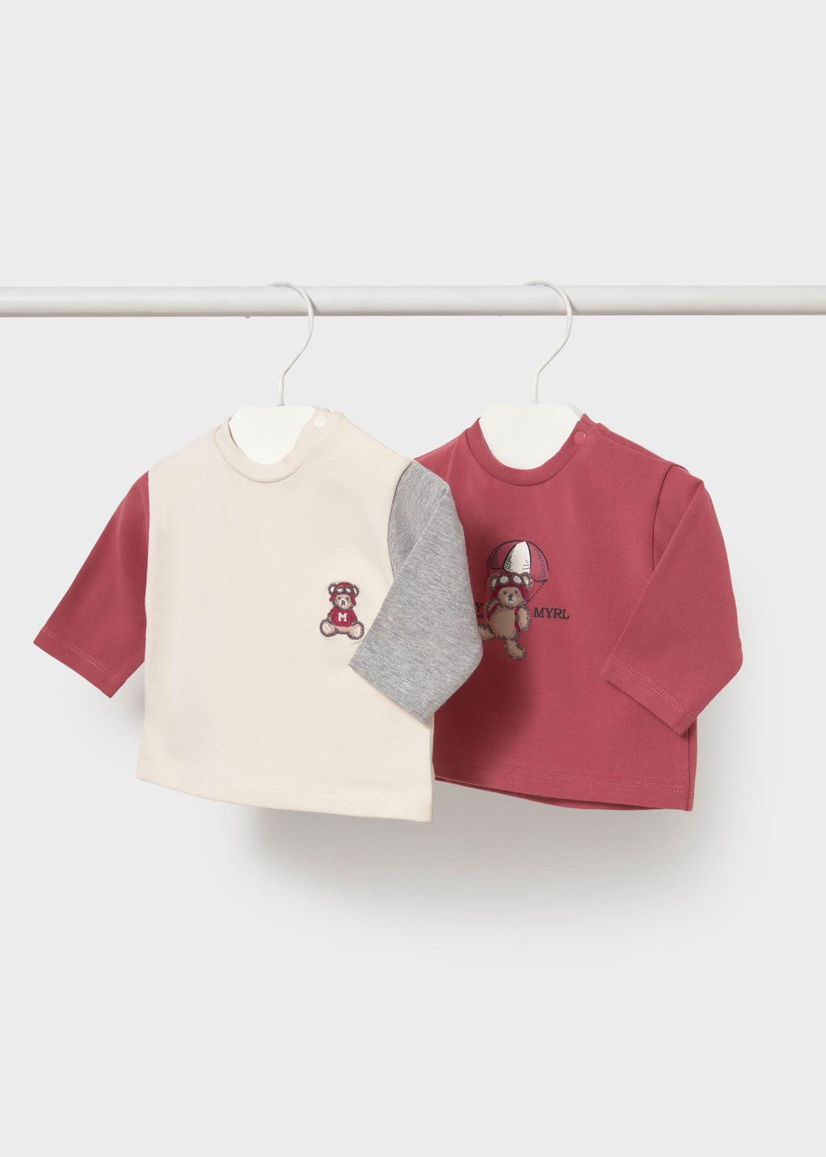 Set 2 magliette stampate neonato