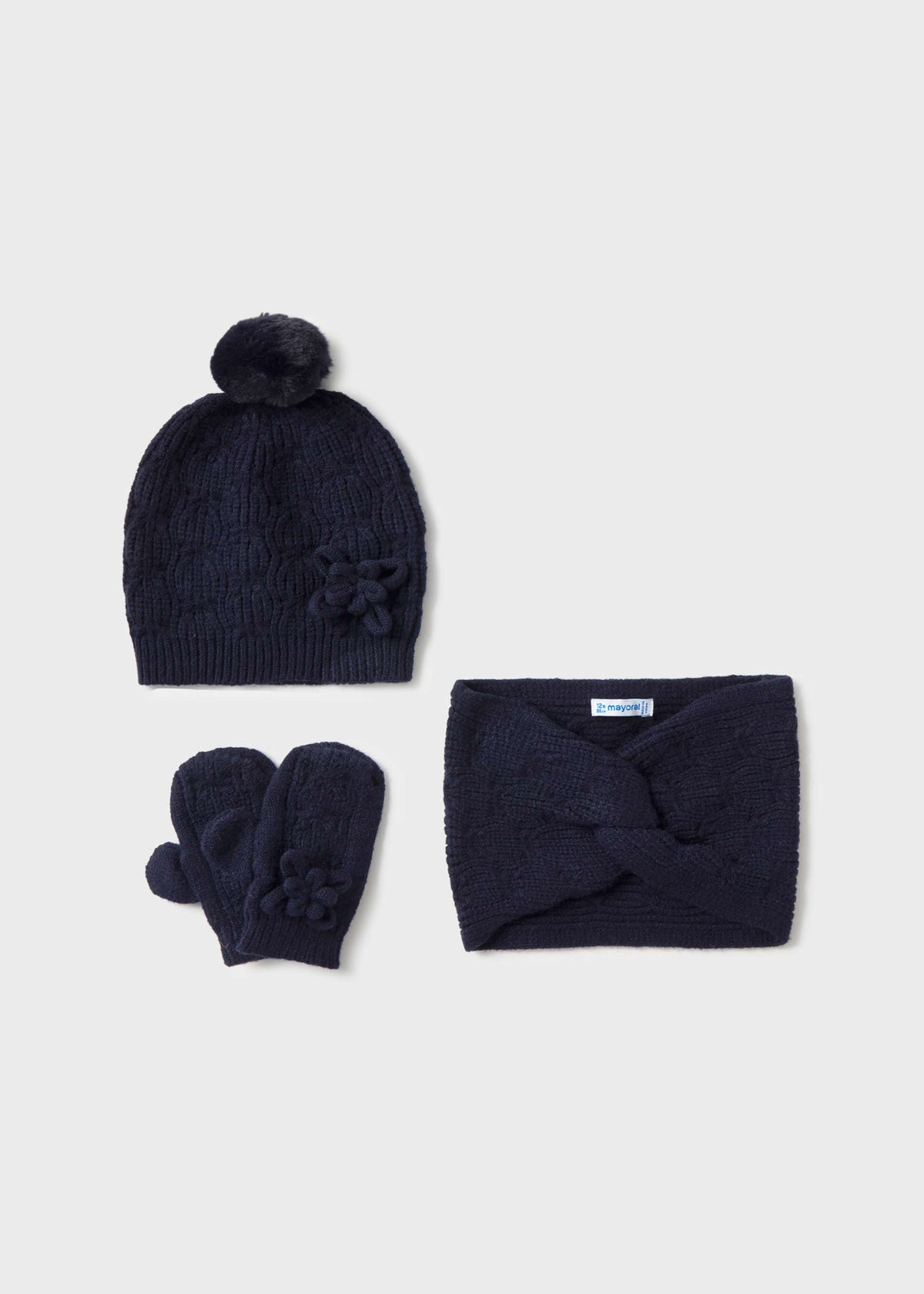 Set 3 pezzi cappello e scalda collo bimba
