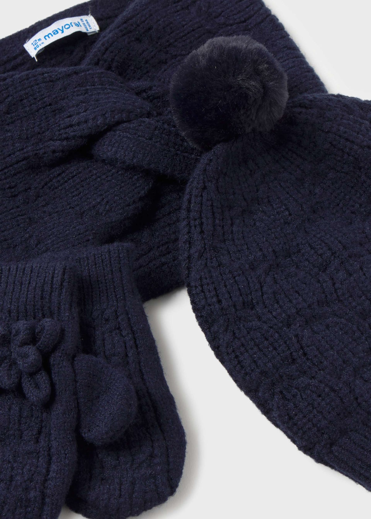 Set 3 pezzi cappello e scalda collo bimba