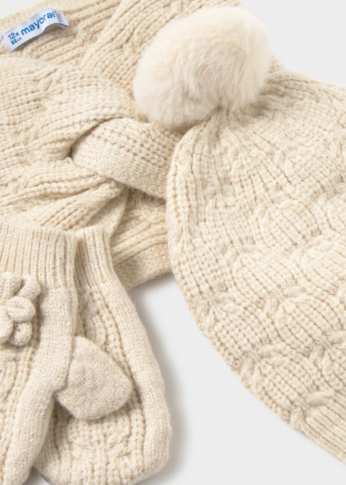 Set 3 pezzi cappello e scalda collo bimba