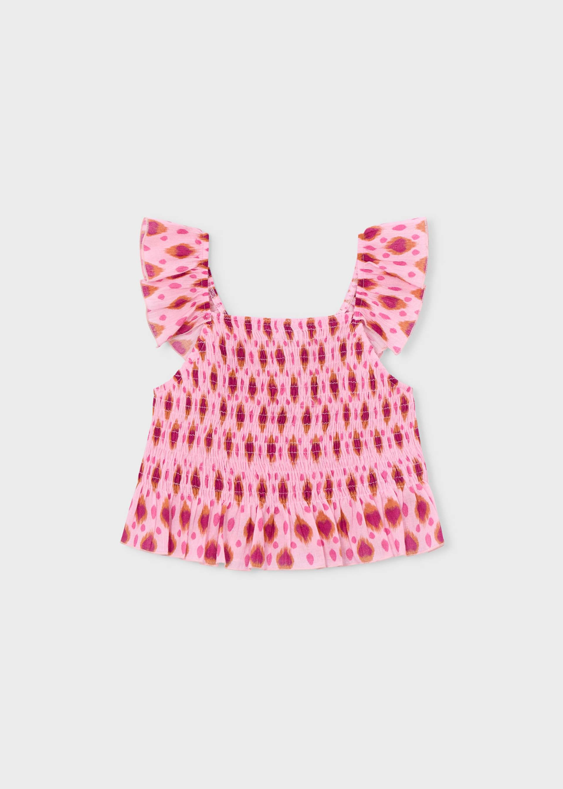 Top bambula stampato bambina