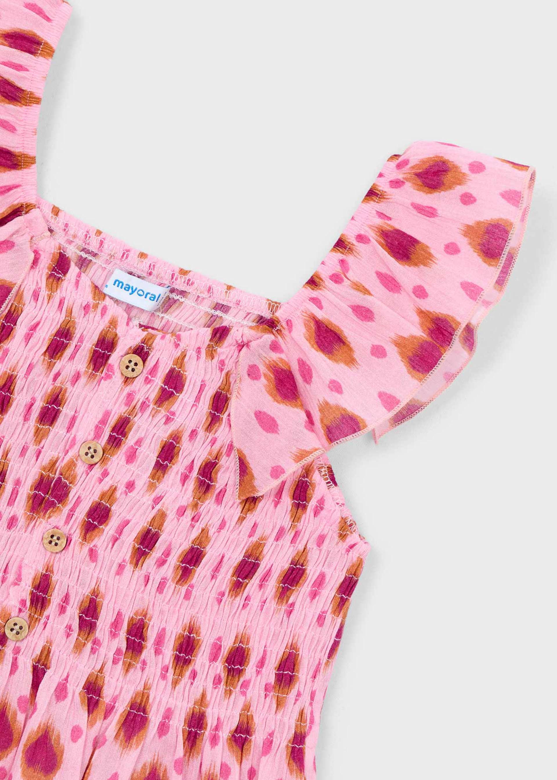 Top bambula stampato bambina