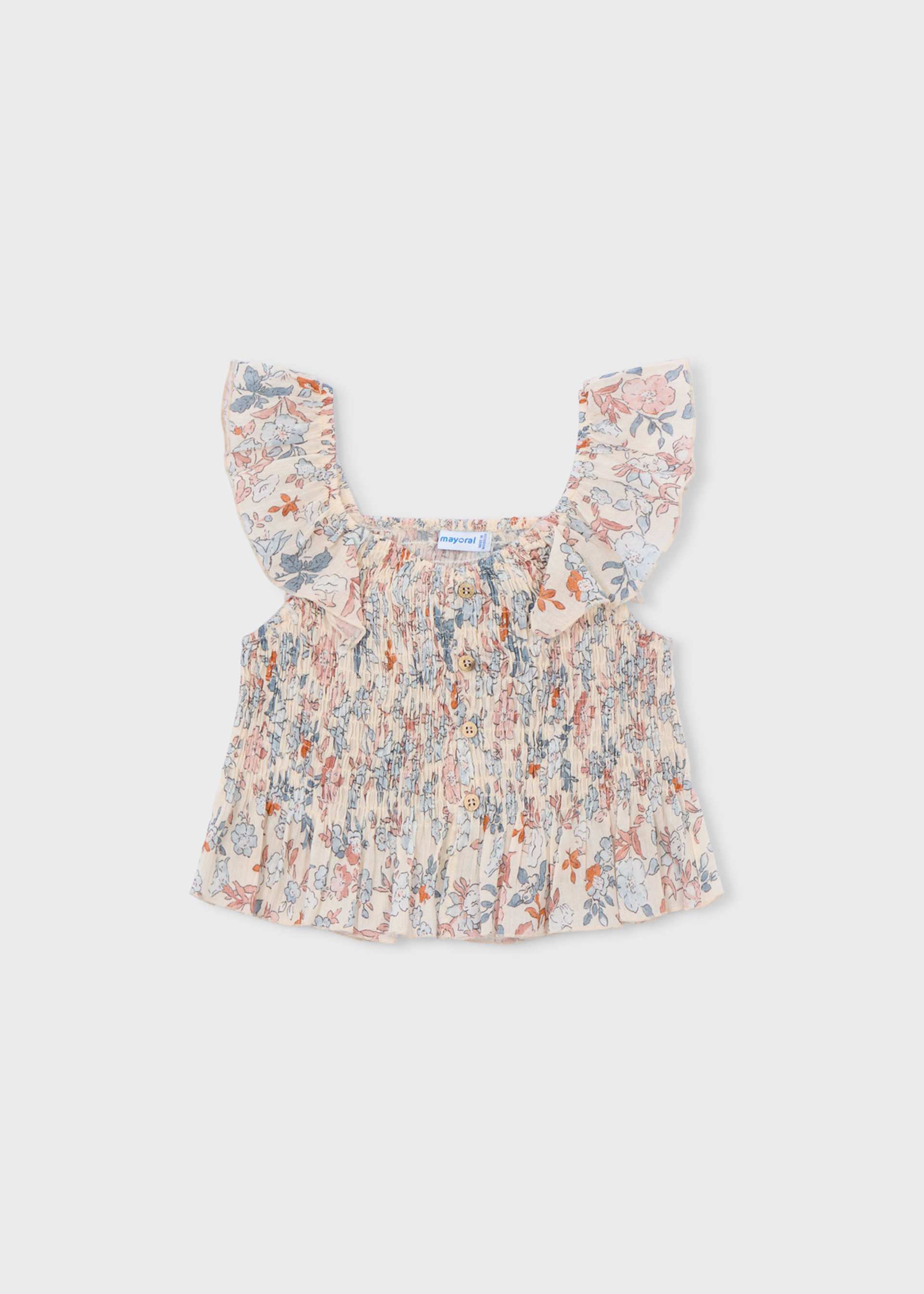 Top bambula stampato bambina