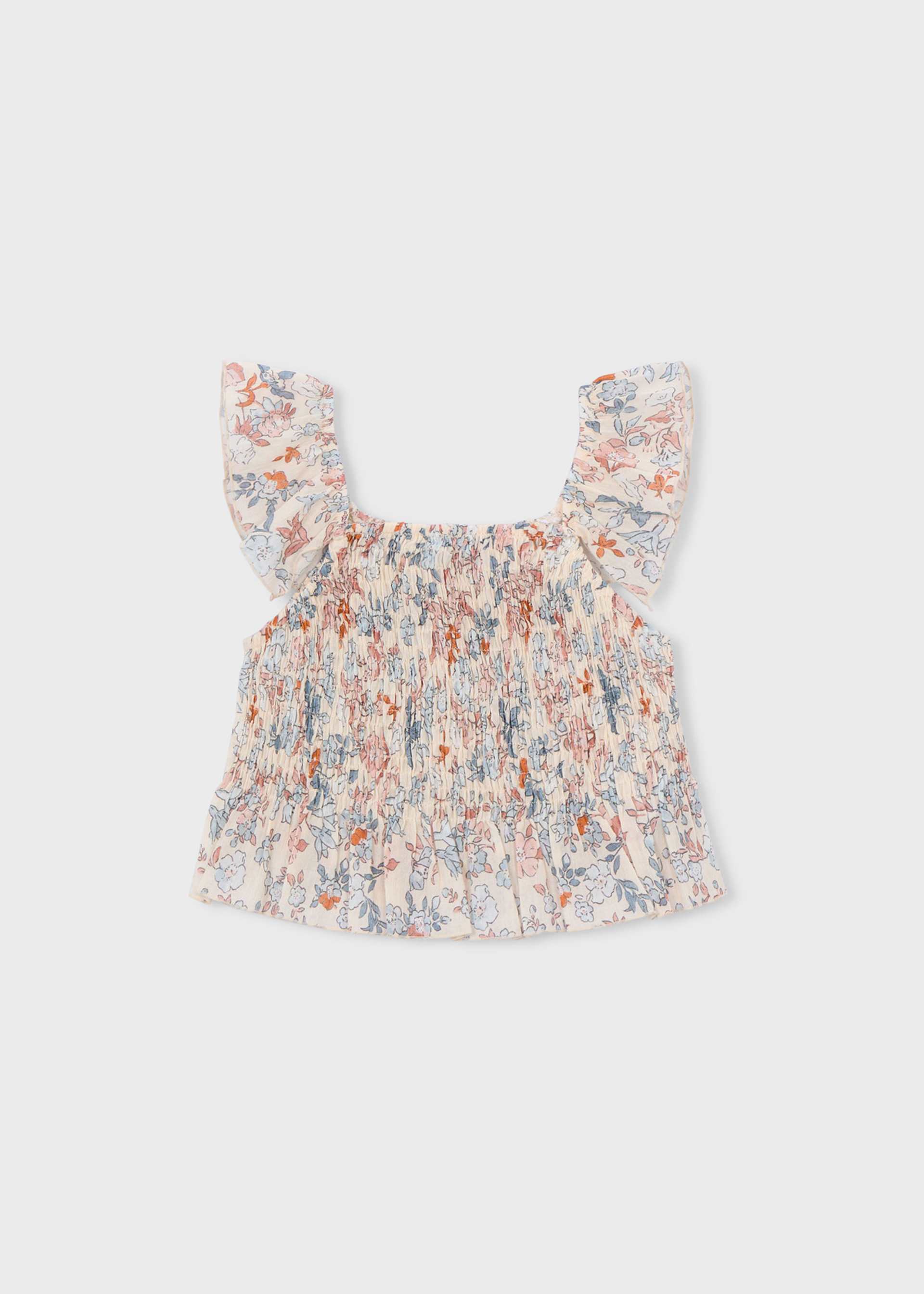 Top bambula stampato bambina