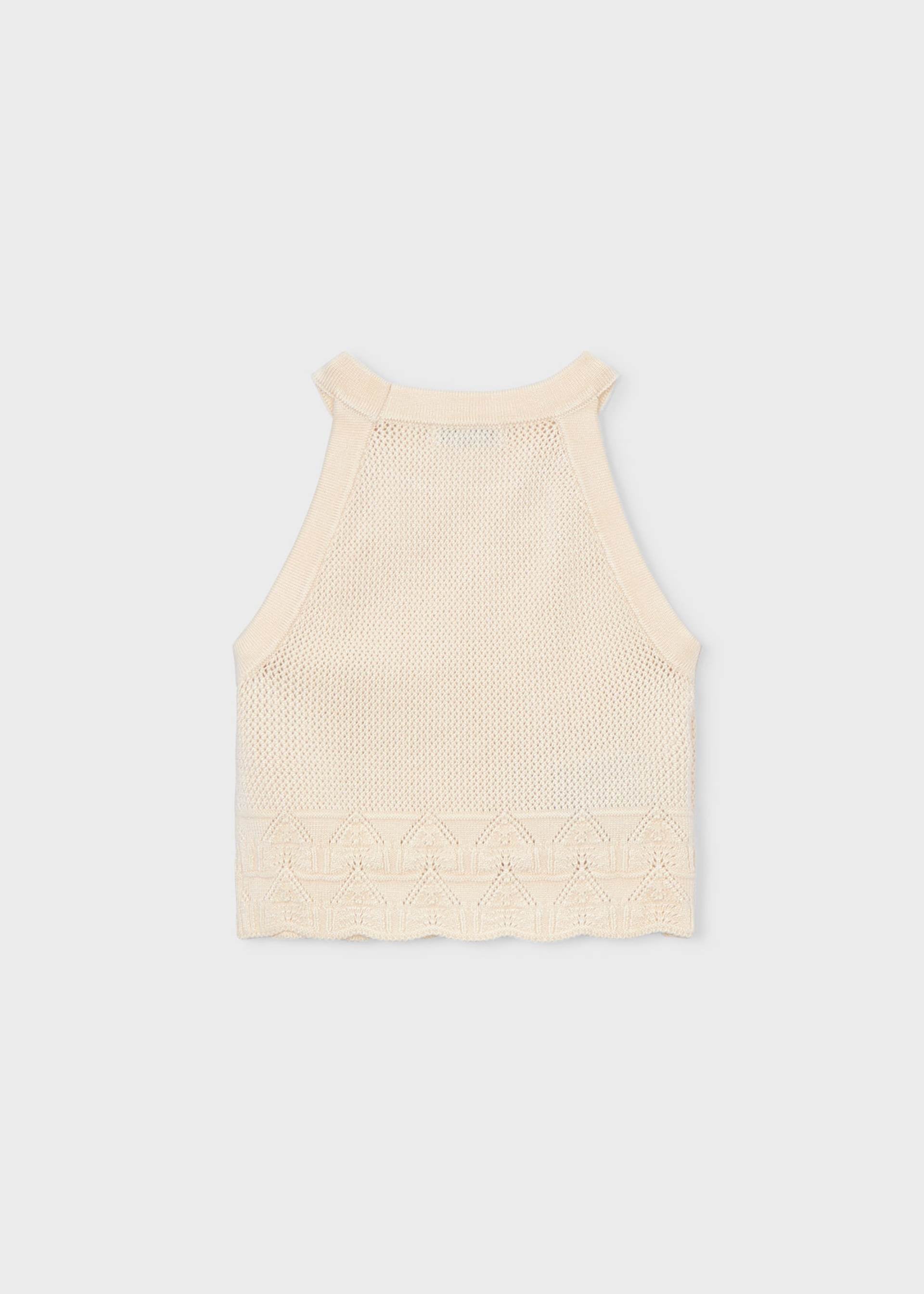 Top con collo all'americana bambina