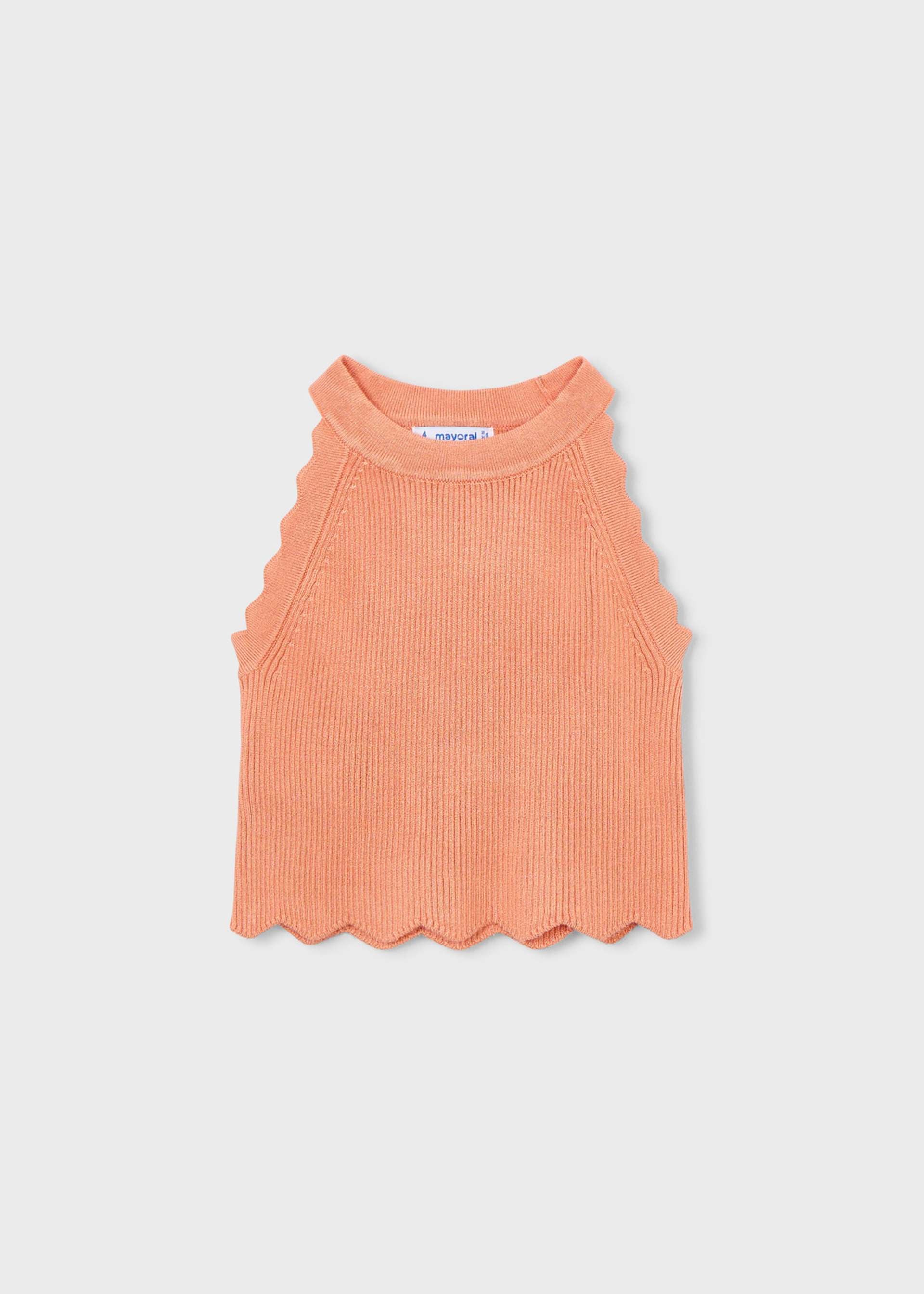 Top con collo all'americana bambina