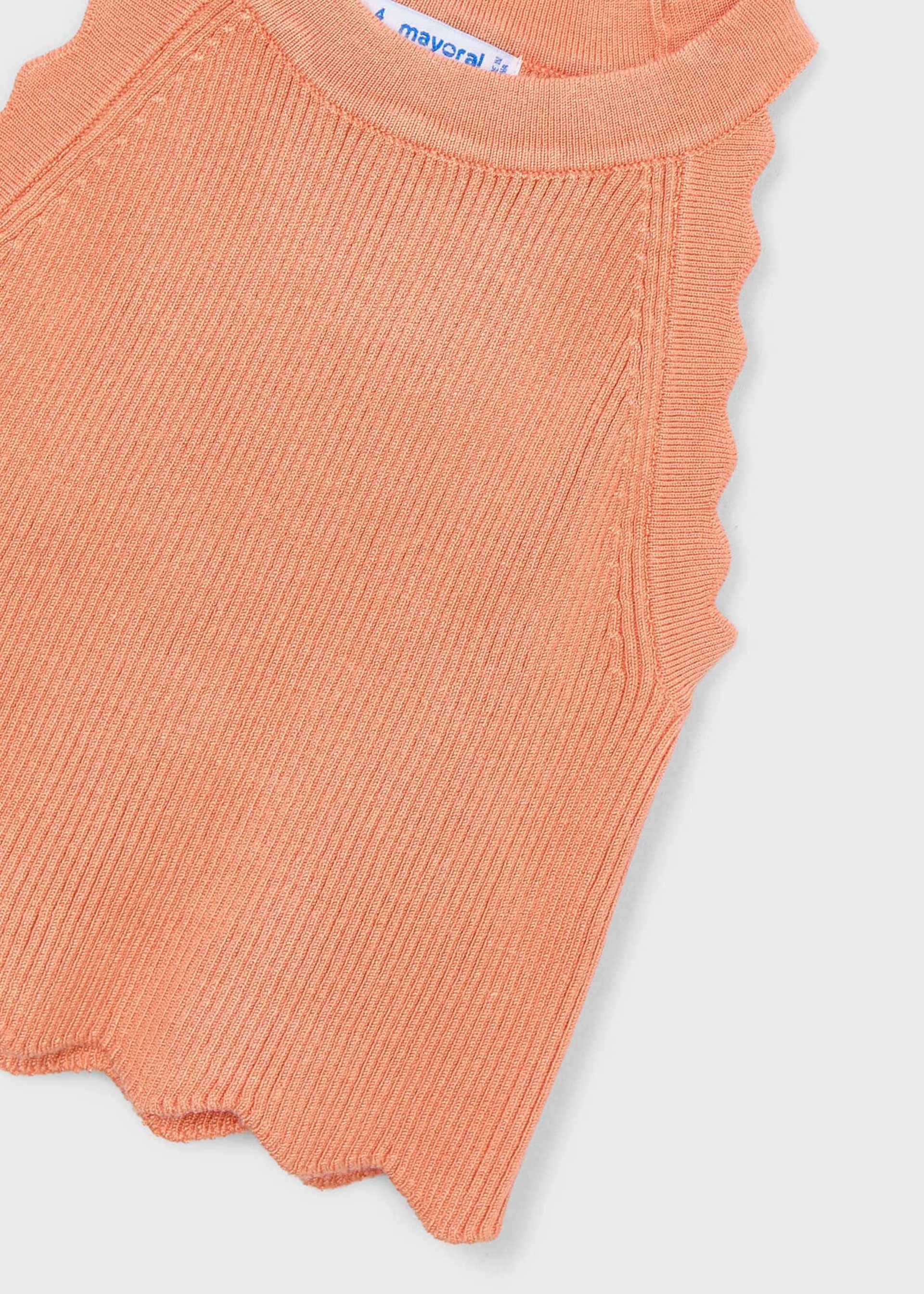 Top con collo all'americana bambina