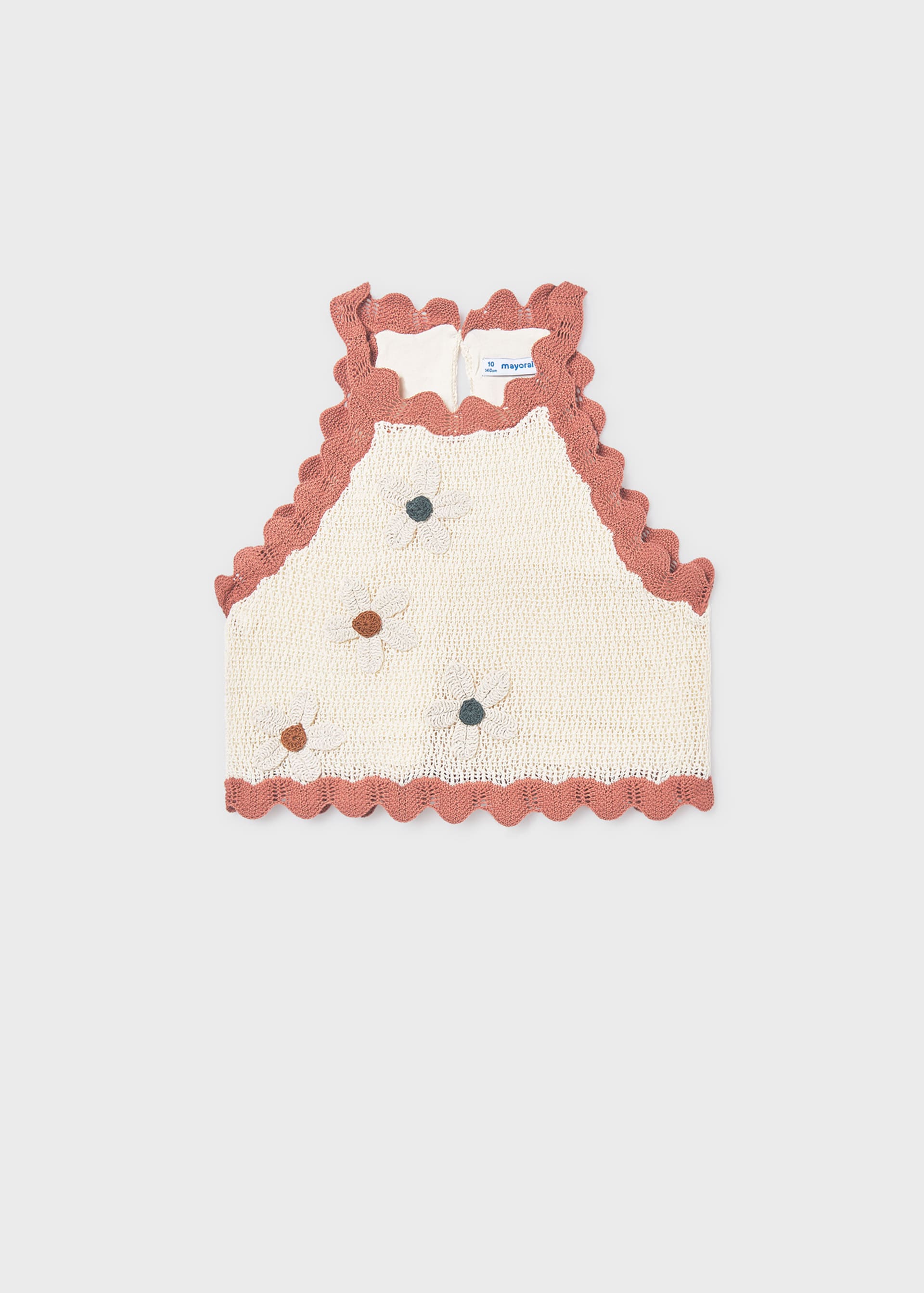 Top tricot fiori ragazza