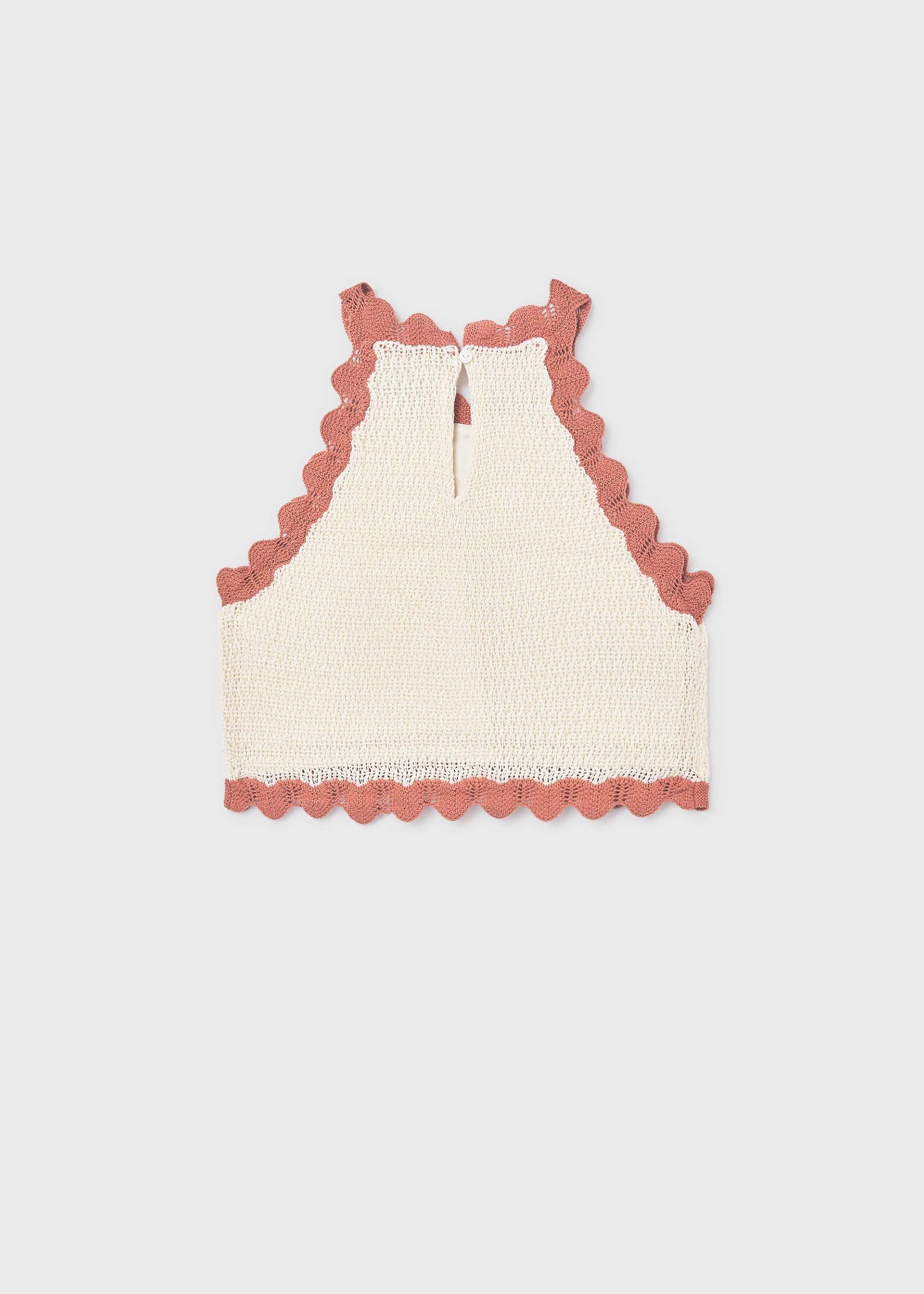 Top tricot fiori ragazza