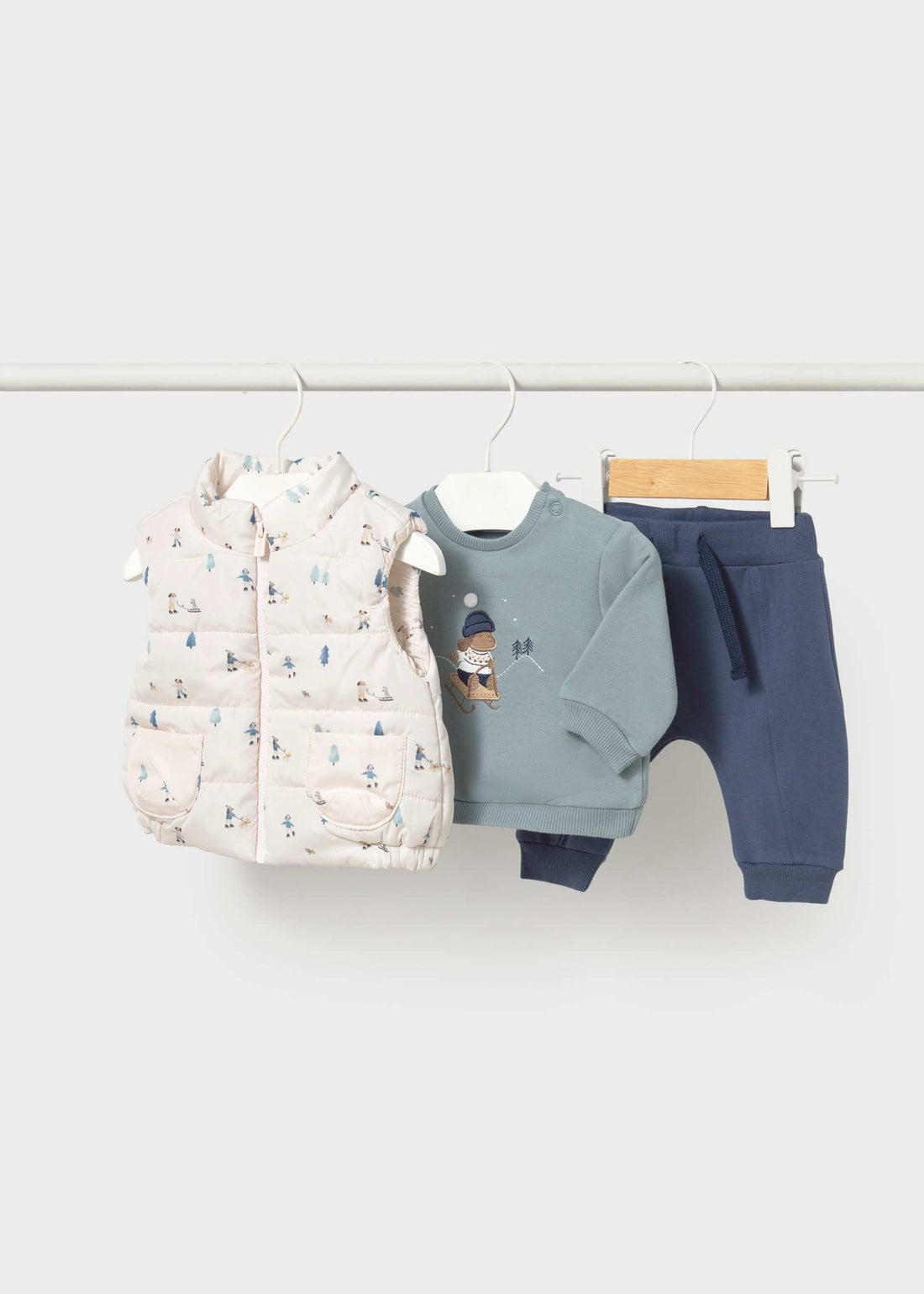 Tuta 3 pezzi abbinata neonato