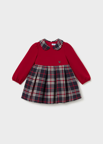 Vestito combinato quadri neonata