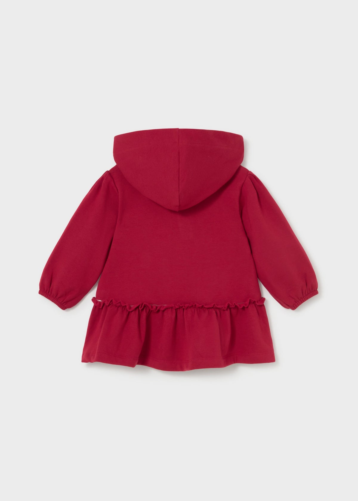 Vestito con cappuccio volant bimba