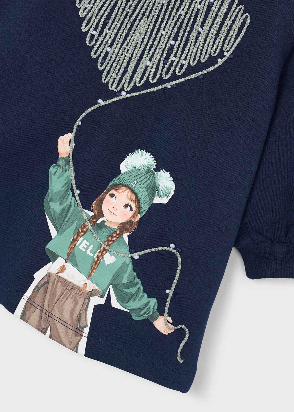 Vestito felpa serigrafia bambina